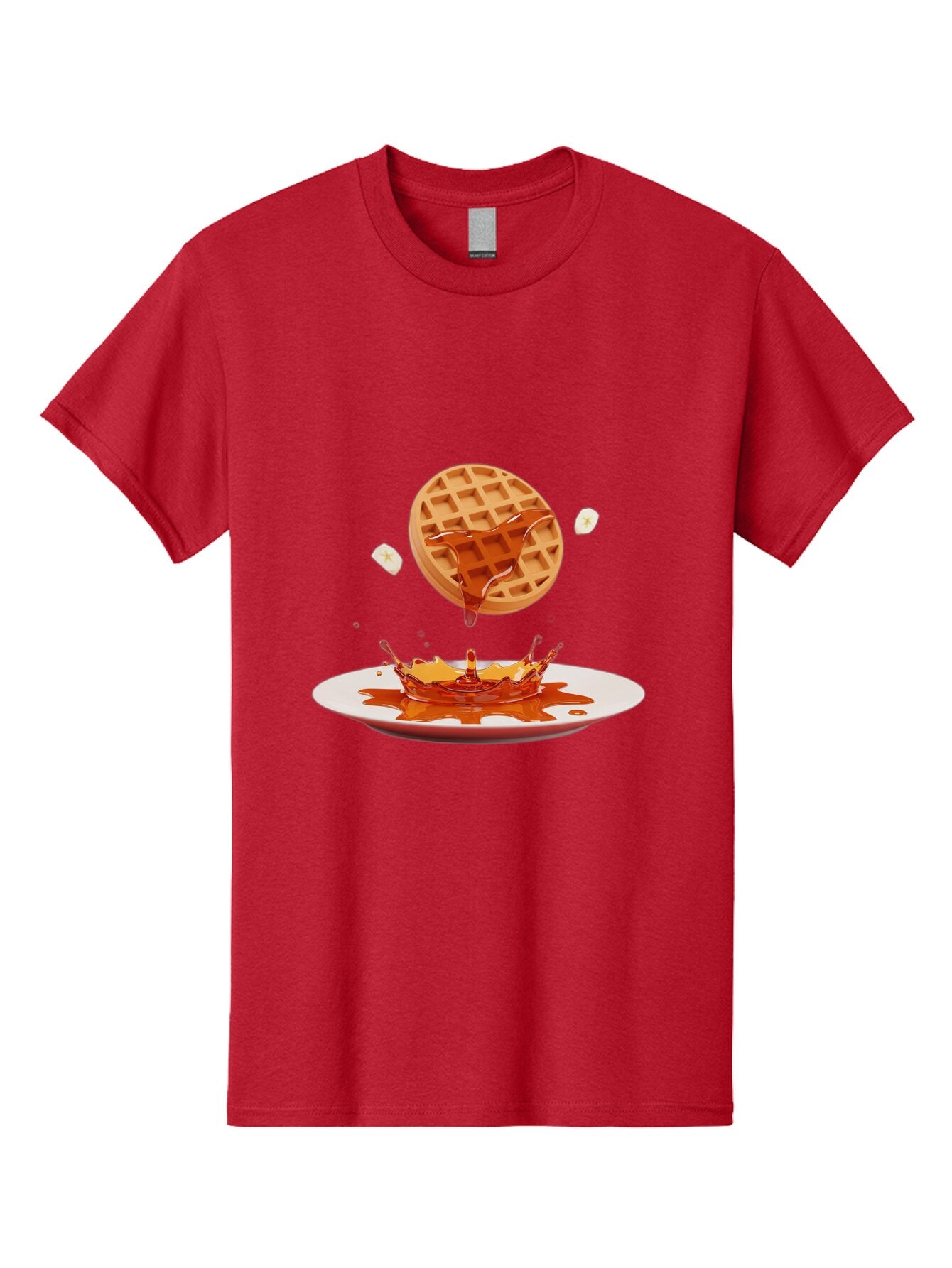 Waffle-Syrup-Splash Men'S Graphic Tee, 100% Cotton, Comfortable Casual Summer Wear, Machine Washable, Vintage Camera, Old Camera, Antique Camera, Black Camera, Classic Photography, Photography Equipment, Nostalgic Device, Film Camera, Baq179 15