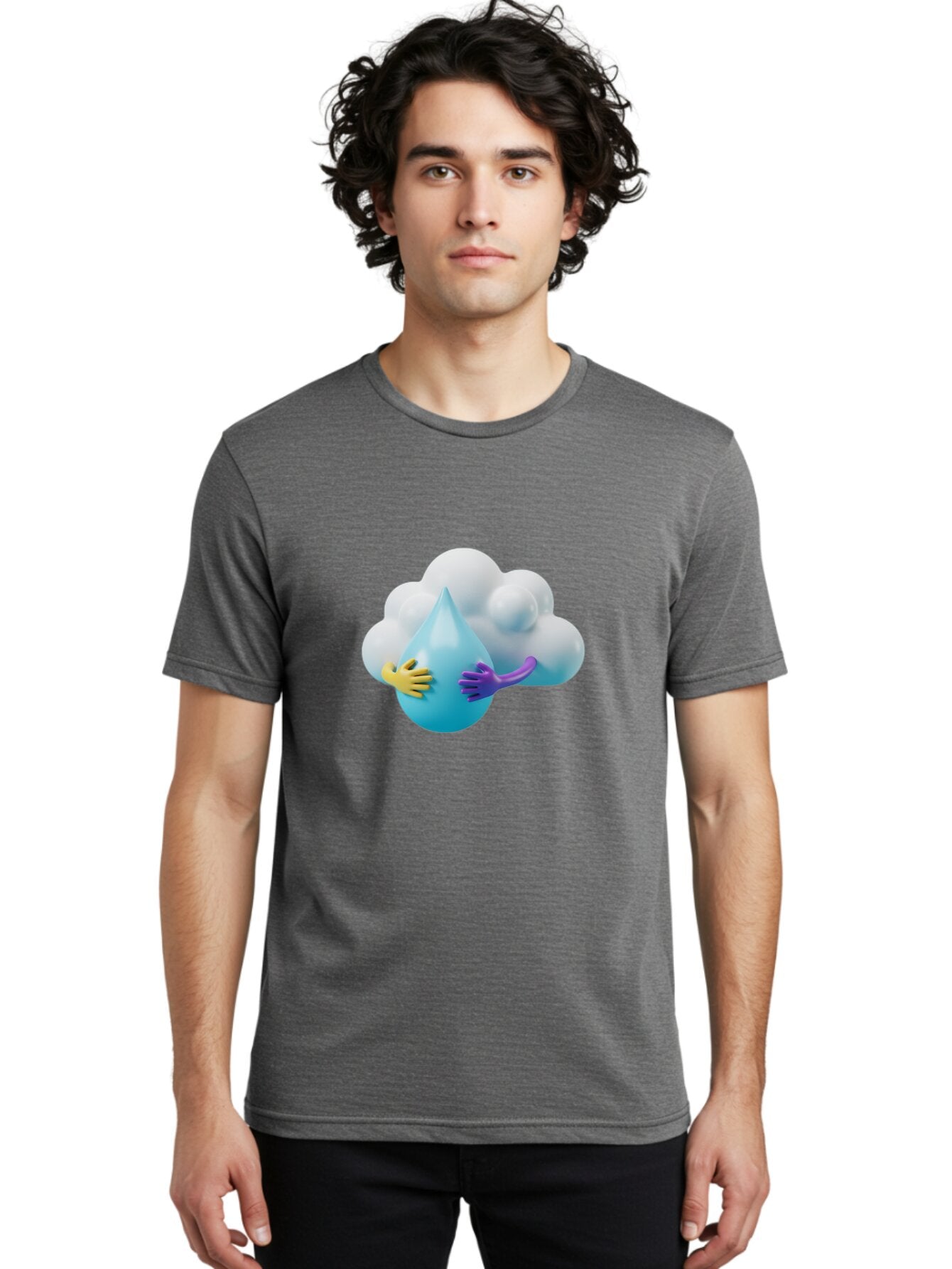 Water-Droplet-Cloud Men'S Graphic Tee, 100% Cotton, Comfortable Casual Summer Wear, Machine Washable, Vintage Camera, Old Camera, Antique Camera, Black Camera, Classic Photography, Photography Equipment, Nostalgic Device, Film Camera, Baq183 20