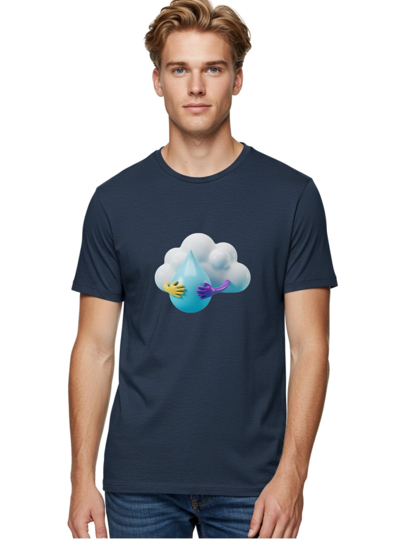 Water-Droplet-Cloud Men'S Graphic Tee, 100% Cotton, Comfortable Casual Summer Wear, Machine Washable, Vintage Camera, Old Camera, Antique Camera, Black Camera, Classic Photography, Photography Equipment, Nostalgic Device, Film Camera, Baq183 17