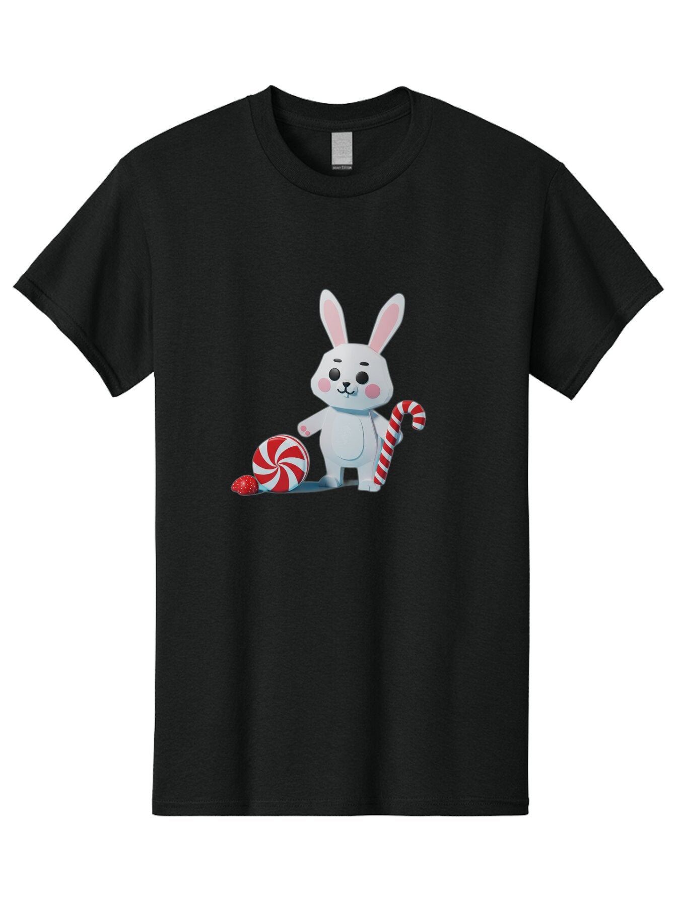White-Bunny-Holding-Candy-Cane Men'S Graphic Tee, 100% Cotton, Comfortable Casual Summer Wear, Machine Washable, Vintage Camera, Old Camera, Antique Camera, Black Camera, Classic Photography, Photography Equipment, Nostalgic Device, Baq185 7