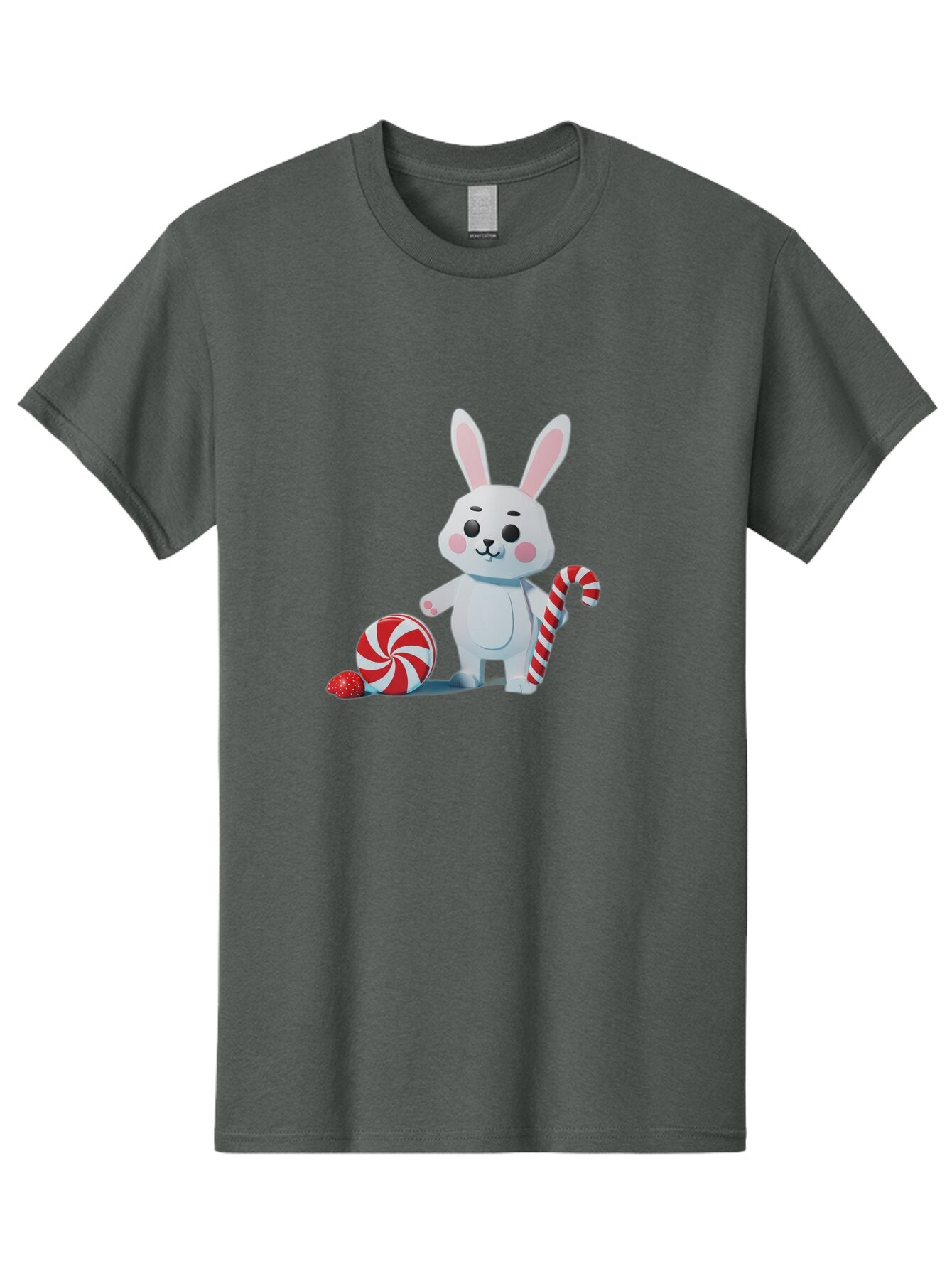 White-Bunny-Holding-Candy-Cane Men'S Graphic Tee, 100% Cotton, Comfortable Casual Summer Wear, Machine Washable, Vintage Camera, Old Camera, Antique Camera, Black Camera, Classic Photography, Photography Equipment, Nostalgic Device, Baq185 10