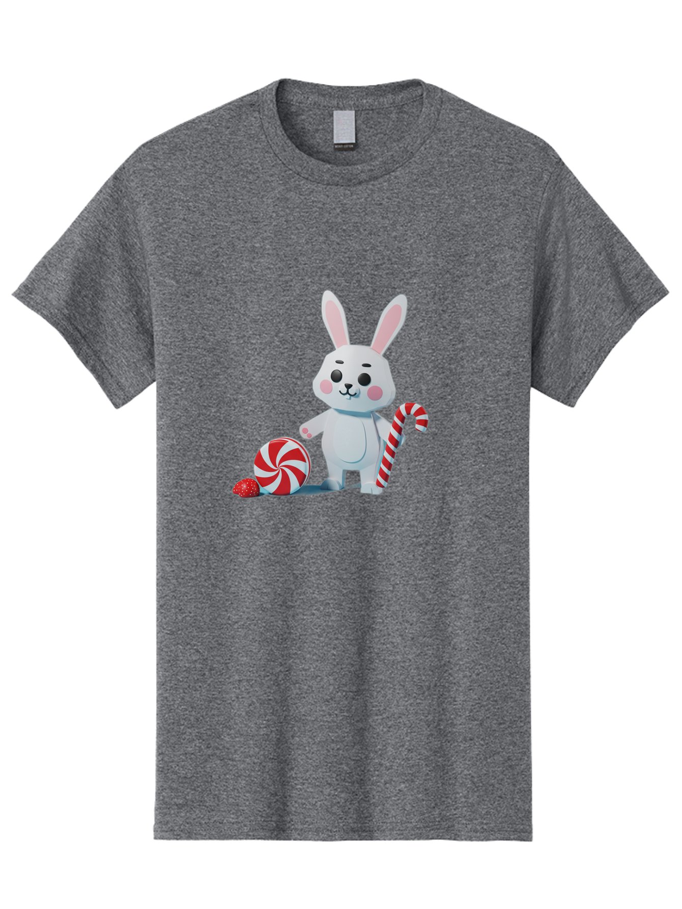 White-Bunny-Holding-Candy-Cane Men'S Graphic Tee, 100% Cotton, Comfortable Casual Summer Wear, Machine Washable, Vintage Camera, Old Camera, Antique Camera, Black Camera, Classic Photography, Photography Equipment, Nostalgic Device, Baq185 3