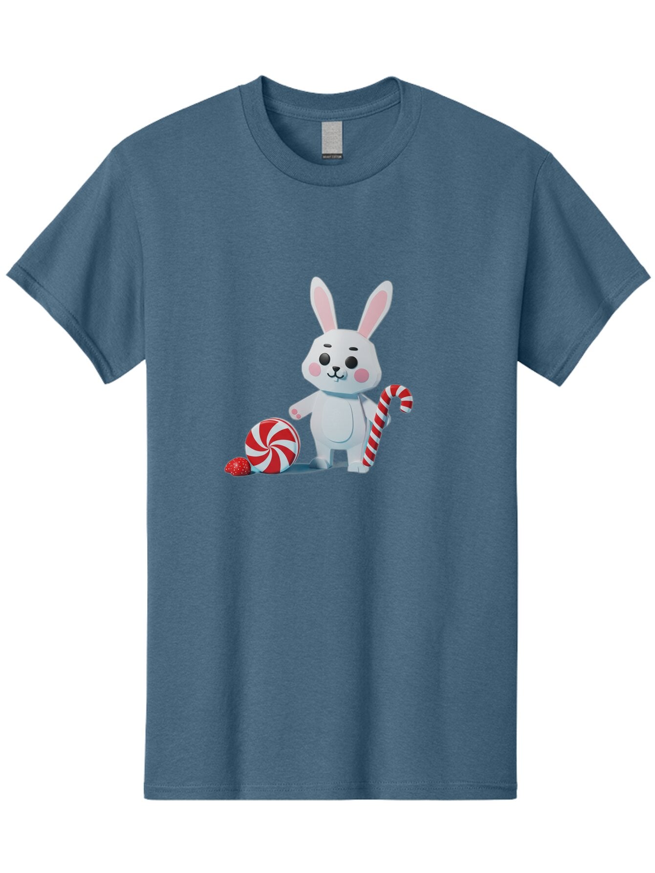 White-Bunny-Holding-Candy-Cane Men'S Graphic Tee, 100% Cotton, Comfortable Casual Summer Wear, Machine Washable, Vintage Camera, Old Camera, Antique Camera, Black Camera, Classic Photography, Photography Equipment, Nostalgic Device, Baq185 3