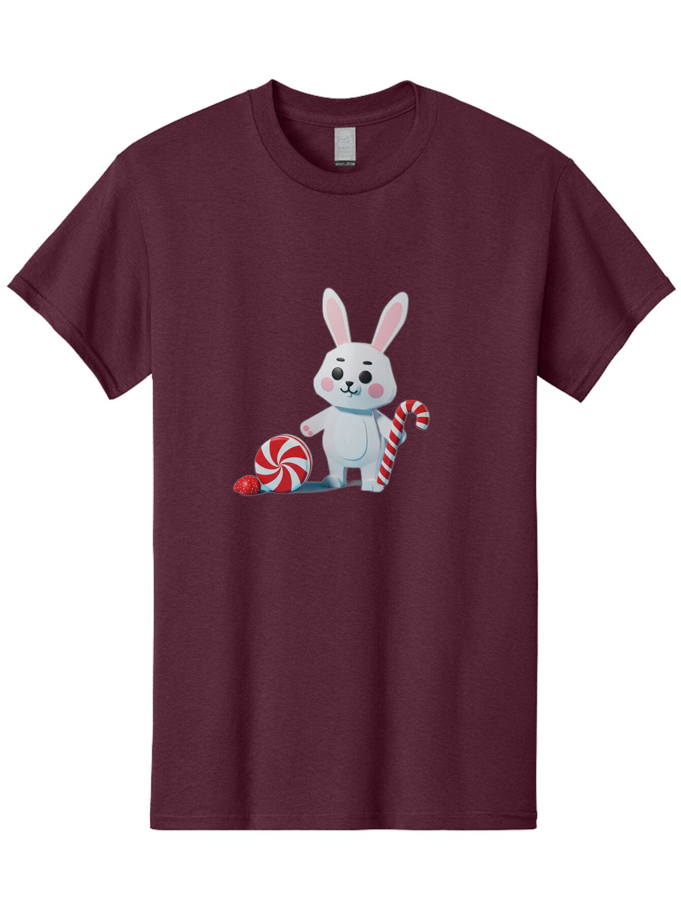 White-Bunny-Holding-Candy-Cane Men'S Graphic Tee, 100% Cotton, Comfortable Casual Summer Wear, Machine Washable, Vintage Camera, Old Camera, Antique Camera, Black Camera, Classic Photography, Photography Equipment, Nostalgic Device, Baq185 2