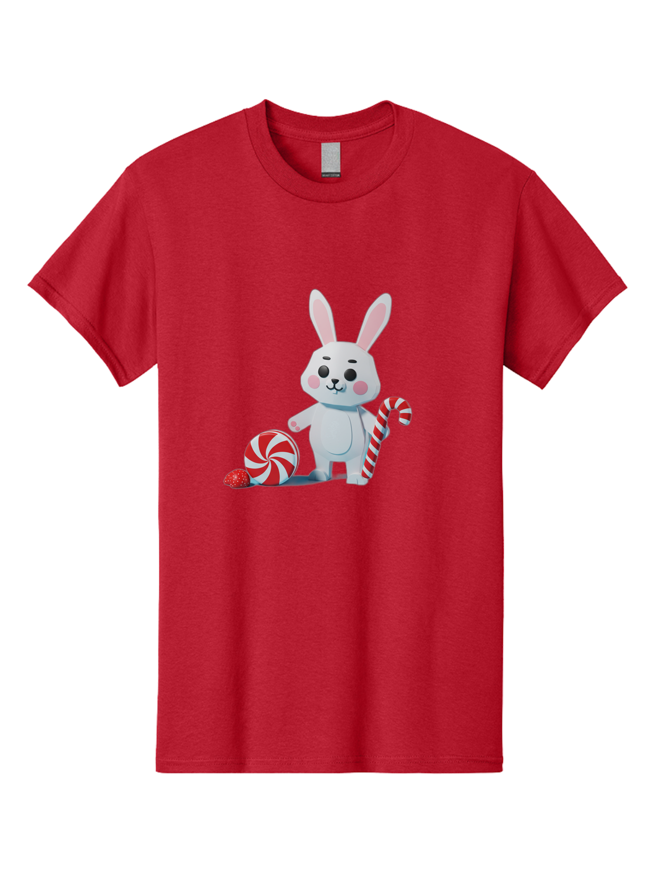 White-Bunny-Holding-Candy-Cane Men'S Graphic Tee, 100% Cotton, Comfortable Casual Summer Wear, Machine Washable, Vintage Camera, Old Camera, Antique Camera, Black Camera, Classic Photography, Photography Equipment, Nostalgic Device, Baq185 6