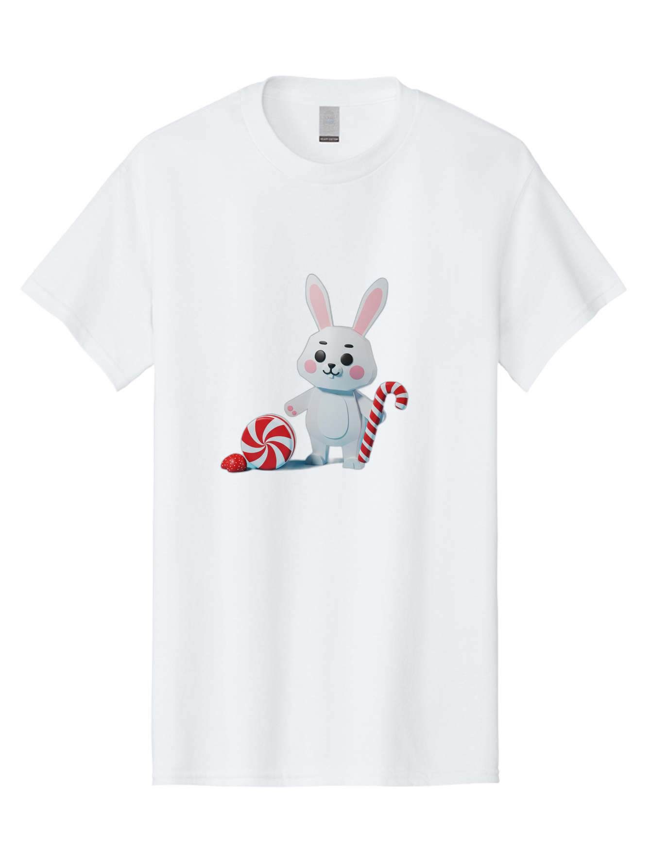 White-Bunny-Holding-Candy-Cane Men'S Graphic Tee, 100% Cotton, Comfortable Casual Summer Wear, Machine Washable, Vintage Camera, Old Camera, Antique Camera, Black Camera, Classic Photography, Photography Equipment, Nostalgic Device, Baq185 5