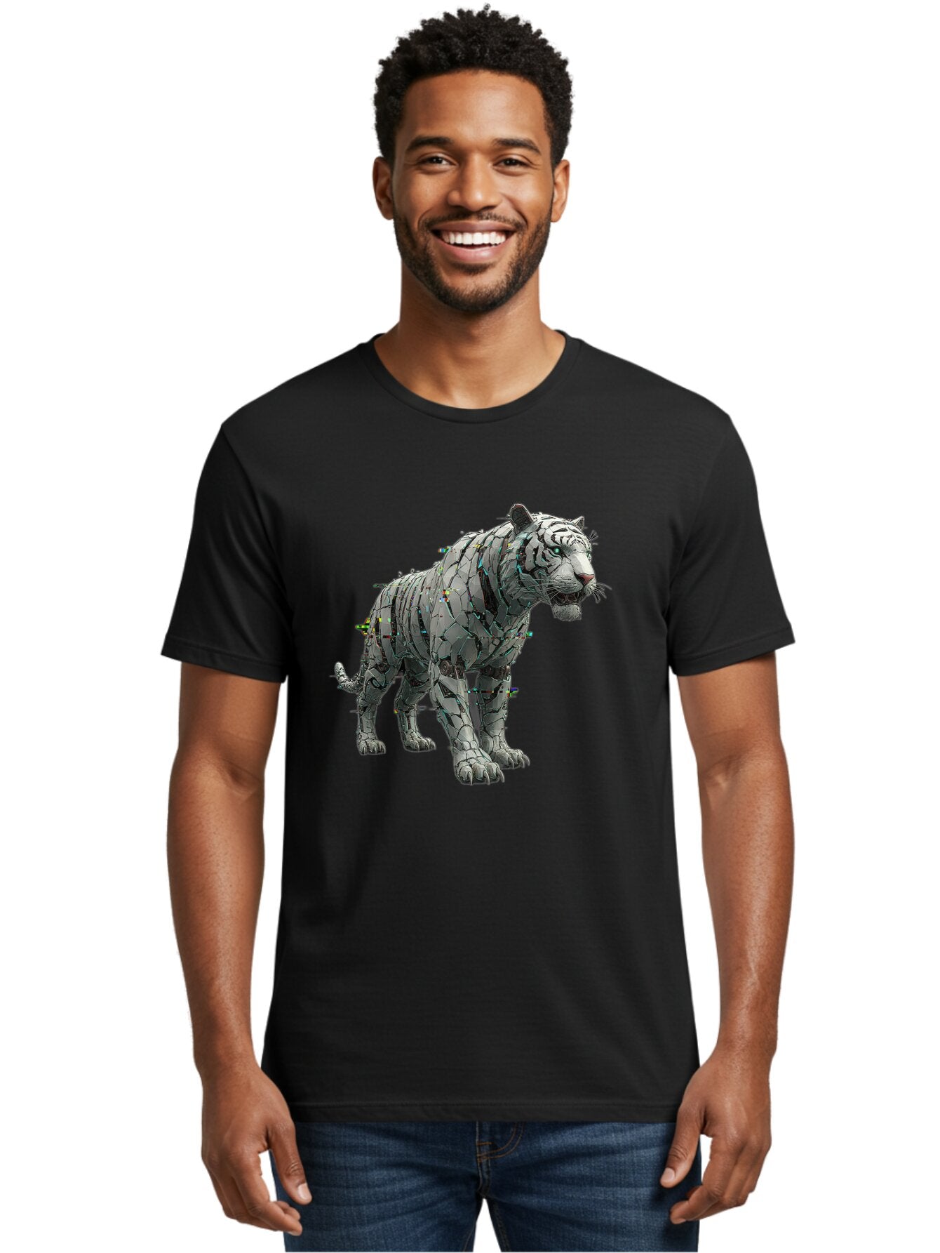 White-Tiger-Sculpture Men'S Graphic Tee, 100% Cotton, Comfortable Casual Summer Wear, Machine Washable, Vintage Camera, Old Camera, Antique Camera, Black Camera, Classic Photography, Photography Equipment, Nostalgic Device, Film Camera, Baq187 23