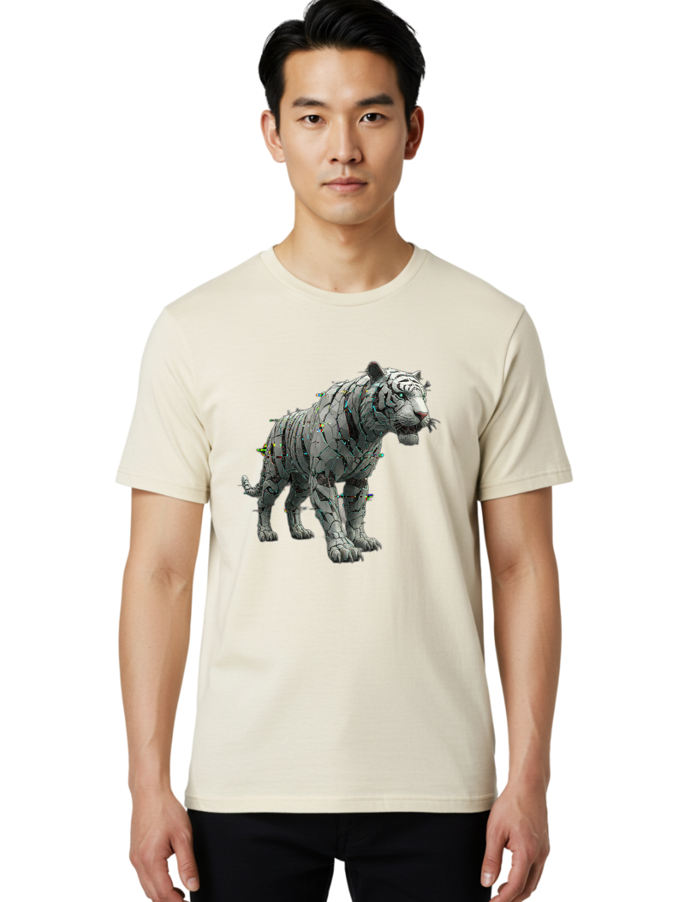 White-Tiger-Sculpture Men'S Graphic Tee, 100% Cotton, Comfortable Casual Summer Wear, Machine Washable, Vintage Camera, Old Camera, Antique Camera, Black Camera, Classic Photography, Photography Equipment, Nostalgic Device, Film Camera, Baq187 24