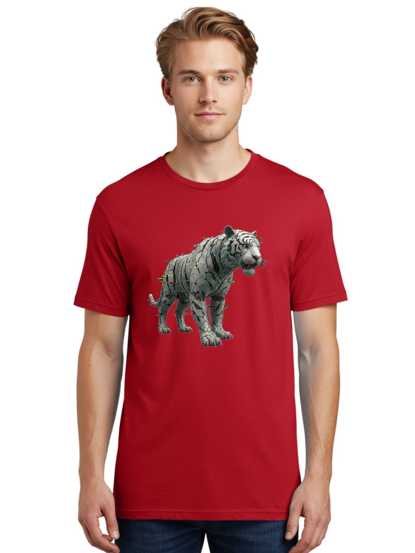 White-Tiger-Sculpture Men'S Graphic Tee, 100% Cotton, Comfortable Casual Summer Wear, Machine Washable, Vintage Camera, Old Camera, Antique Camera, Black Camera, Classic Photography, Photography Equipment, Nostalgic Device, Film Camera, Baq187 29