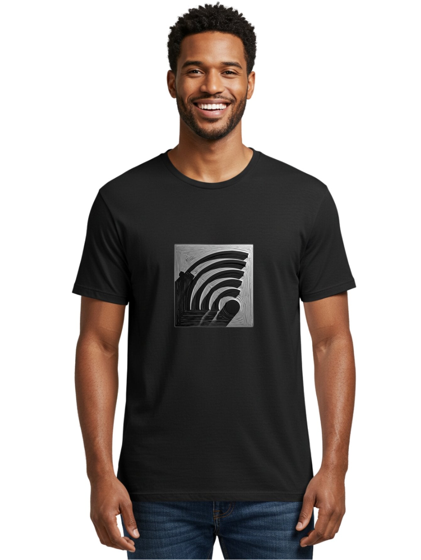 Wi-Fi-Symbol Men'S Graphic Tee, 100% Cotton, Comfortable Casual Summer Wear, Machine Washable, Vintage Camera, Old Camera, Antique Camera, Black Camera, Classic Photography, Photography Equipment, Nostalgic Device, Film Camera, Camera Art Baq189 30