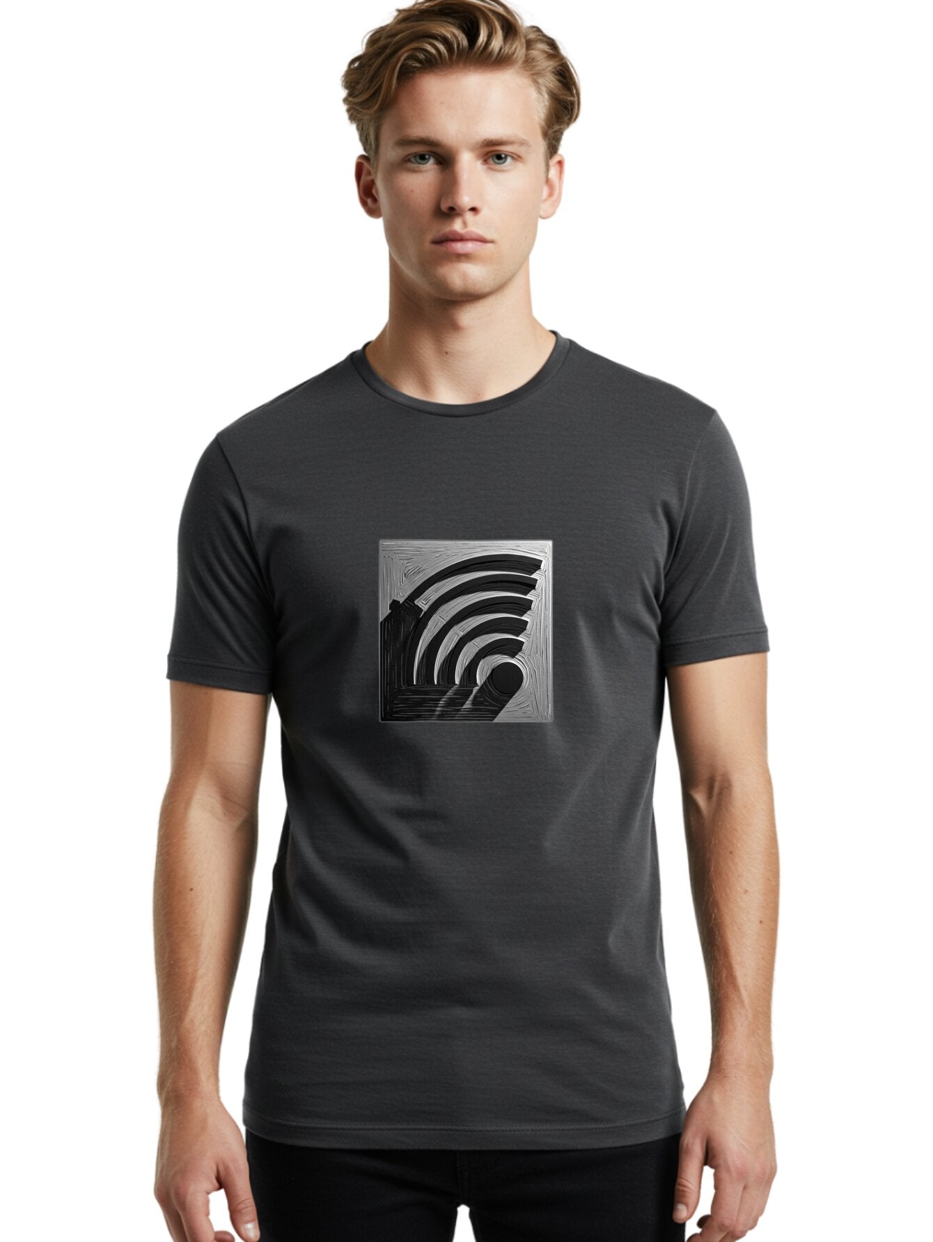 Wi-Fi-Symbol Men'S Graphic Tee, 100% Cotton, Comfortable Casual Summer Wear, Machine Washable, Vintage Camera, Old Camera, Antique Camera, Black Camera, Classic Photography, Photography Equipment, Nostalgic Device, Film Camera, Camera Art Baq189 23