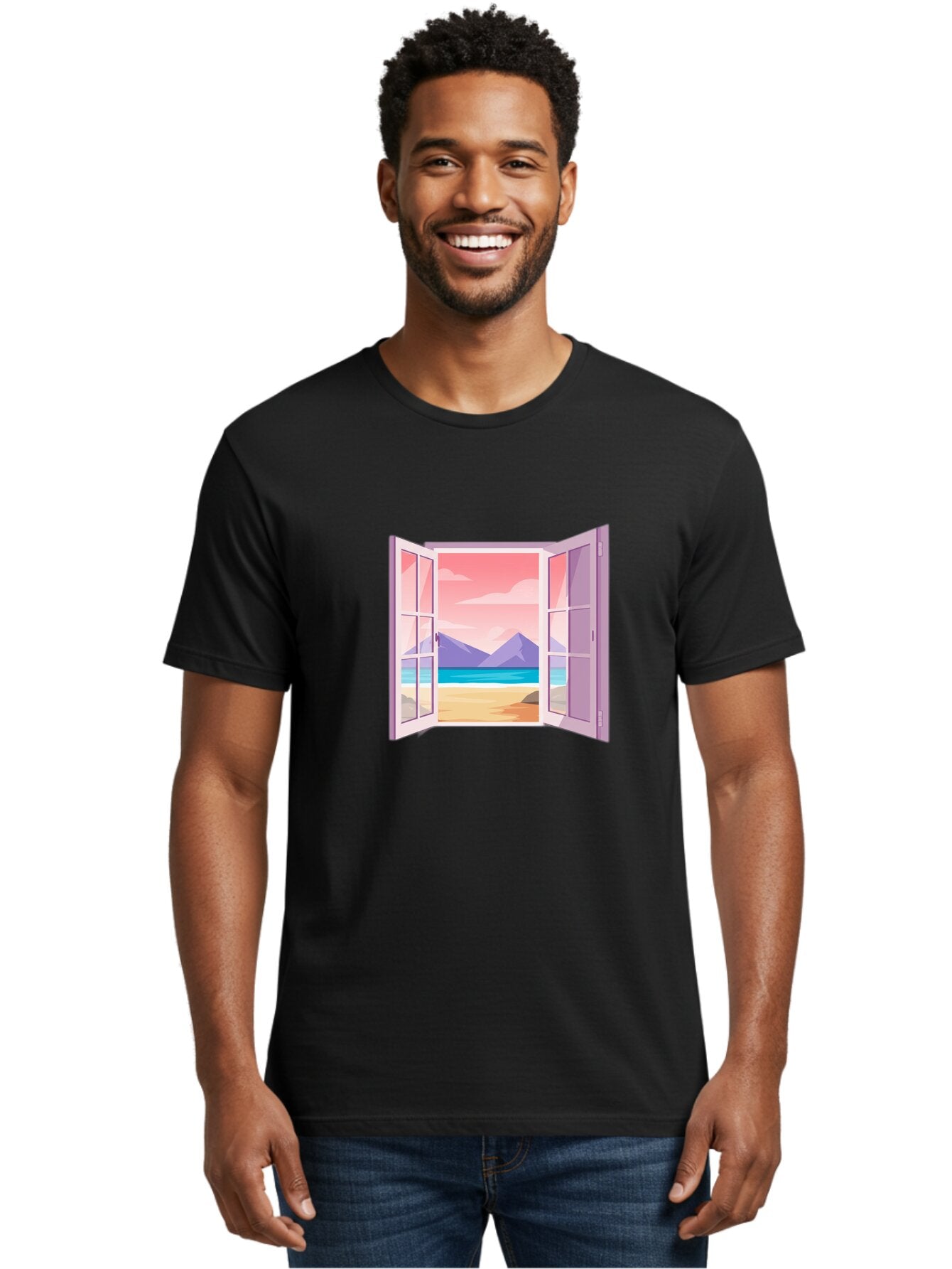 Window-To-Beach Men'S Graphic Tee, 100% Cotton, Comfortable Casual Summer Wear, Machine Washable, Vintage Camera, Old Camera, Antique Camera, Black Camera, Classic Photography, Photography Equipment, Nostalgic Device, Film Camera, Camera Art Baq194 19