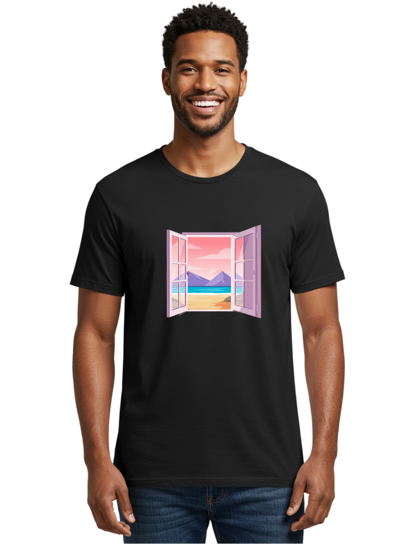 Window-To-Beach Men'S Graphic Tee, 100% Cotton, Comfortable Casual Summer Wear, Machine Washable, Vintage Camera, Old Camera, Antique Camera, Black Camera, Classic Photography, Photography Equipment, Nostalgic Device, Film Camera, Camera Art Baq194 16