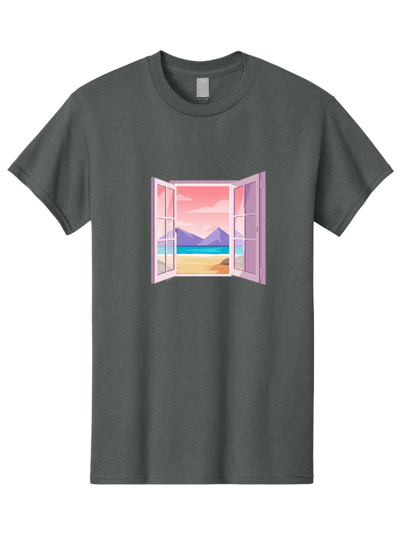 Window-To-Beach Men'S Graphic Tee, 100% Cotton, Comfortable Casual Summer Wear, Machine Washable, Vintage Camera, Old Camera, Antique Camera, Black Camera, Classic Photography, Photography Equipment, Nostalgic Device, Film Camera, Camera Art Baq194 6