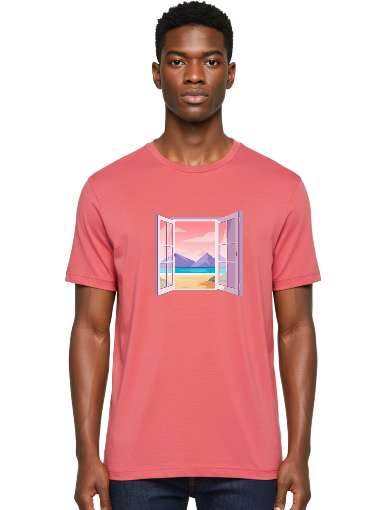 Window-To-Beach Men'S Graphic Tee, 100% Cotton, Comfortable Casual Summer Wear, Machine Washable, Vintage Camera, Old Camera, Antique Camera, Black Camera, Classic Photography, Photography Equipment, Nostalgic Device, Film Camera, Camera Art Baq194 24