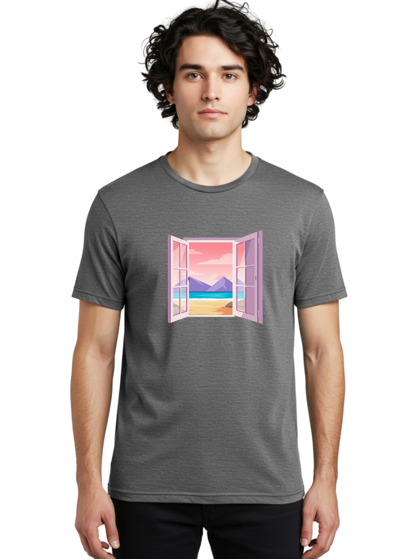 Window-To-Beach Men'S Graphic Tee, 100% Cotton, Comfortable Casual Summer Wear, Machine Washable, Vintage Camera, Old Camera, Antique Camera, Black Camera, Classic Photography, Photography Equipment, Nostalgic Device, Film Camera, Camera Art Baq194 22