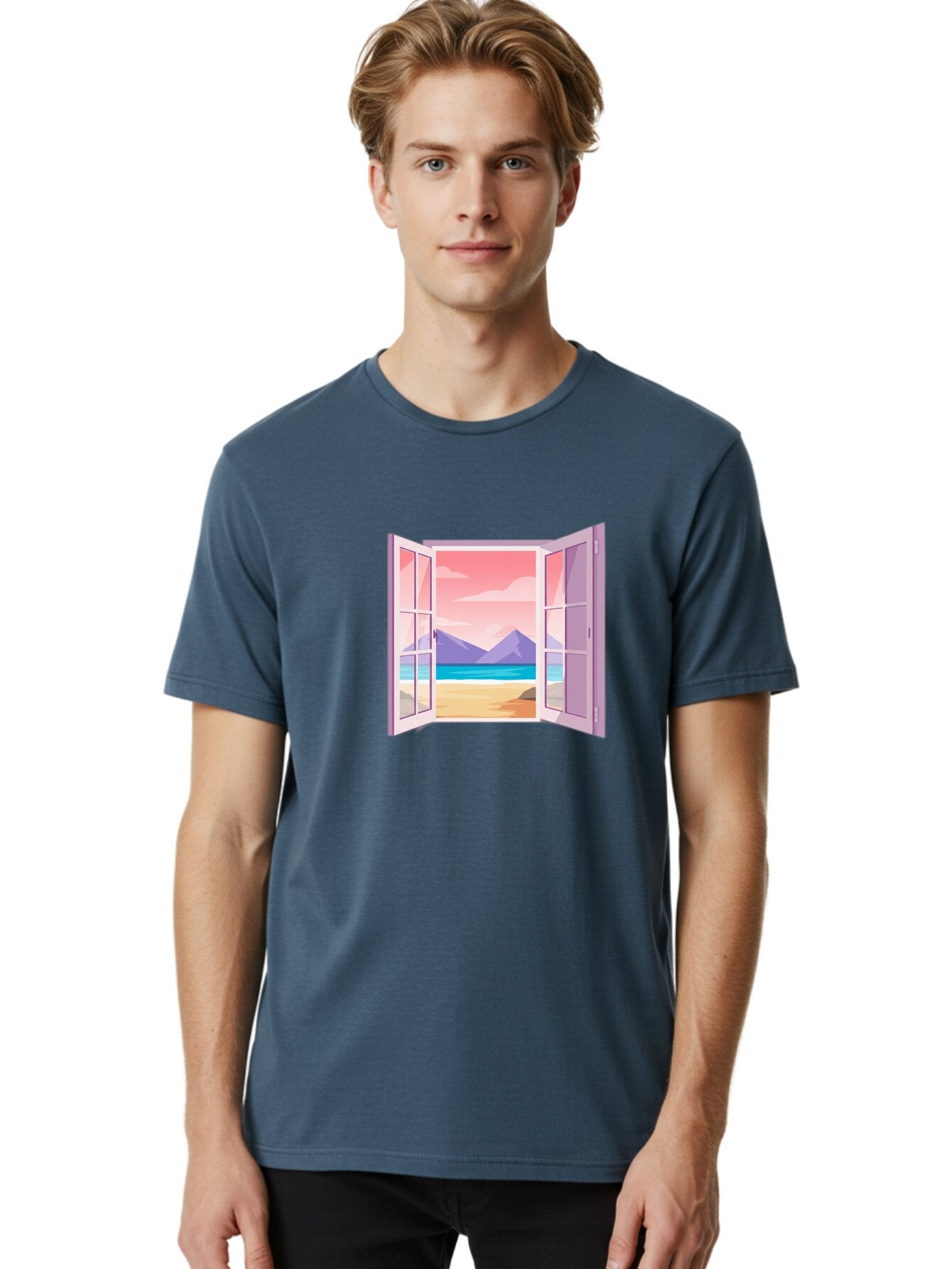 Window-To-Beach Men'S Graphic Tee, 100% Cotton, Comfortable Casual Summer Wear, Machine Washable, Vintage Camera, Old Camera, Antique Camera, Black Camera, Classic Photography, Photography Equipment, Nostalgic Device, Film Camera, Camera Art Baq194 21