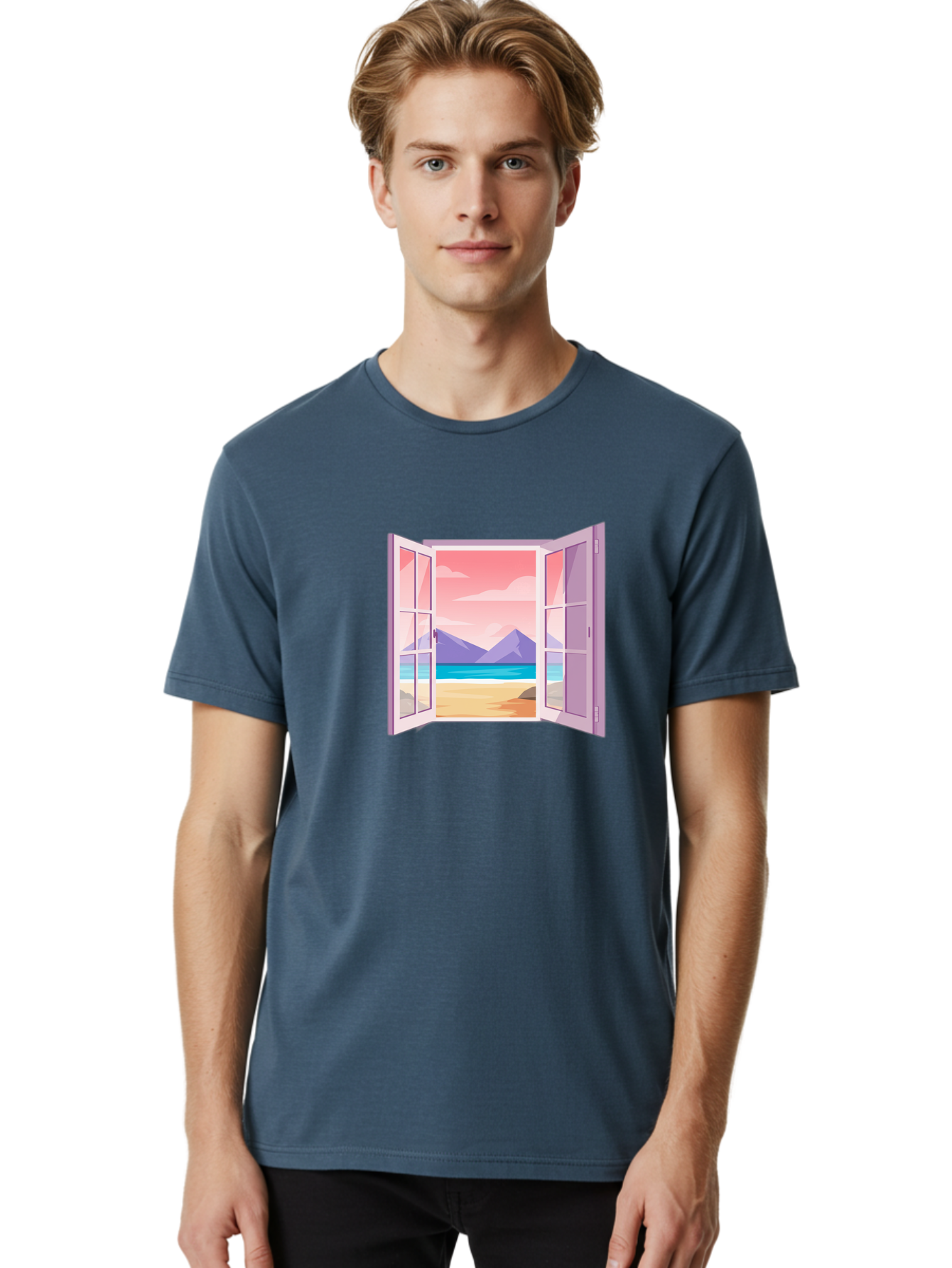 Window-To-Beach Men'S Graphic Tee, 100% Cotton, Comfortable Casual Summer Wear, Machine Washable, Vintage Camera, Old Camera, Antique Camera, Black Camera, Classic Photography, Photography Equipment, Nostalgic Device, Film Camera, Camera Art Baq194 28