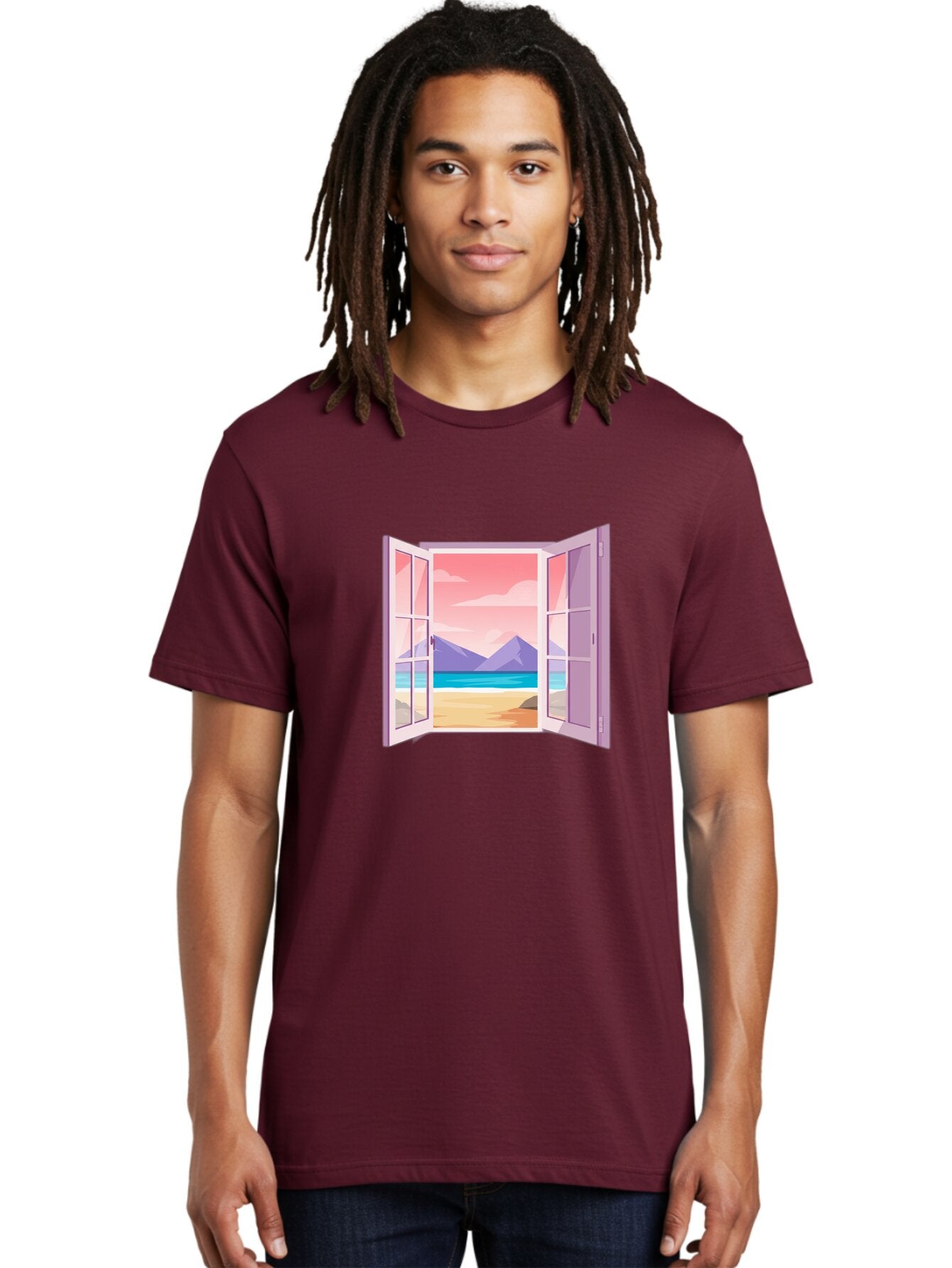 Window-To-Beach Men'S Graphic Tee, 100% Cotton, Comfortable Casual Summer Wear, Machine Washable, Vintage Camera, Old Camera, Antique Camera, Black Camera, Classic Photography, Photography Equipment, Nostalgic Device, Film Camera, Camera Art Baq194 20