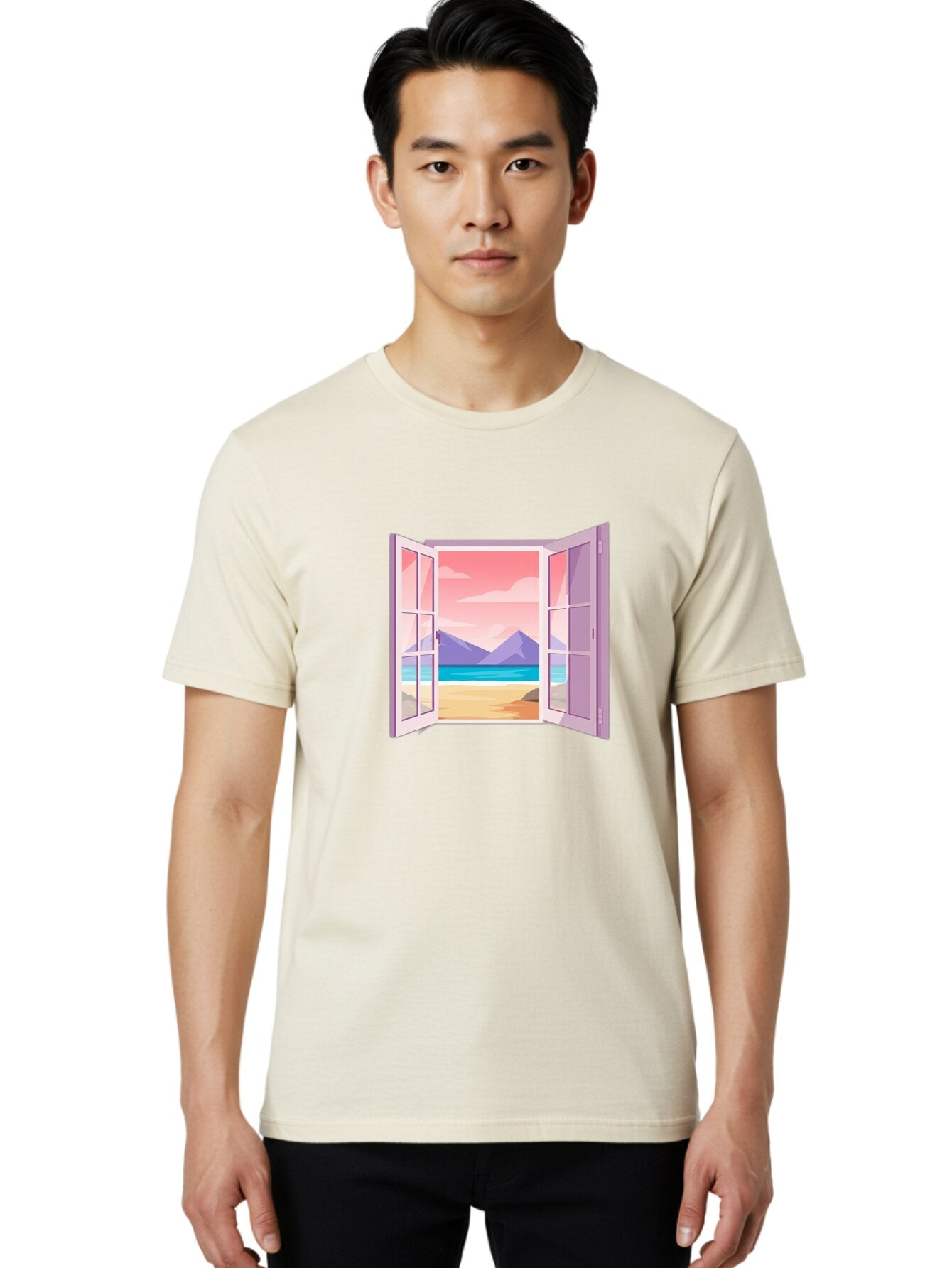 Window-To-Beach Men'S Graphic Tee, 100% Cotton, Comfortable Casual Summer Wear, Machine Washable, Vintage Camera, Old Camera, Antique Camera, Black Camera, Classic Photography, Photography Equipment, Nostalgic Device, Film Camera, Camera Art Baq194 27