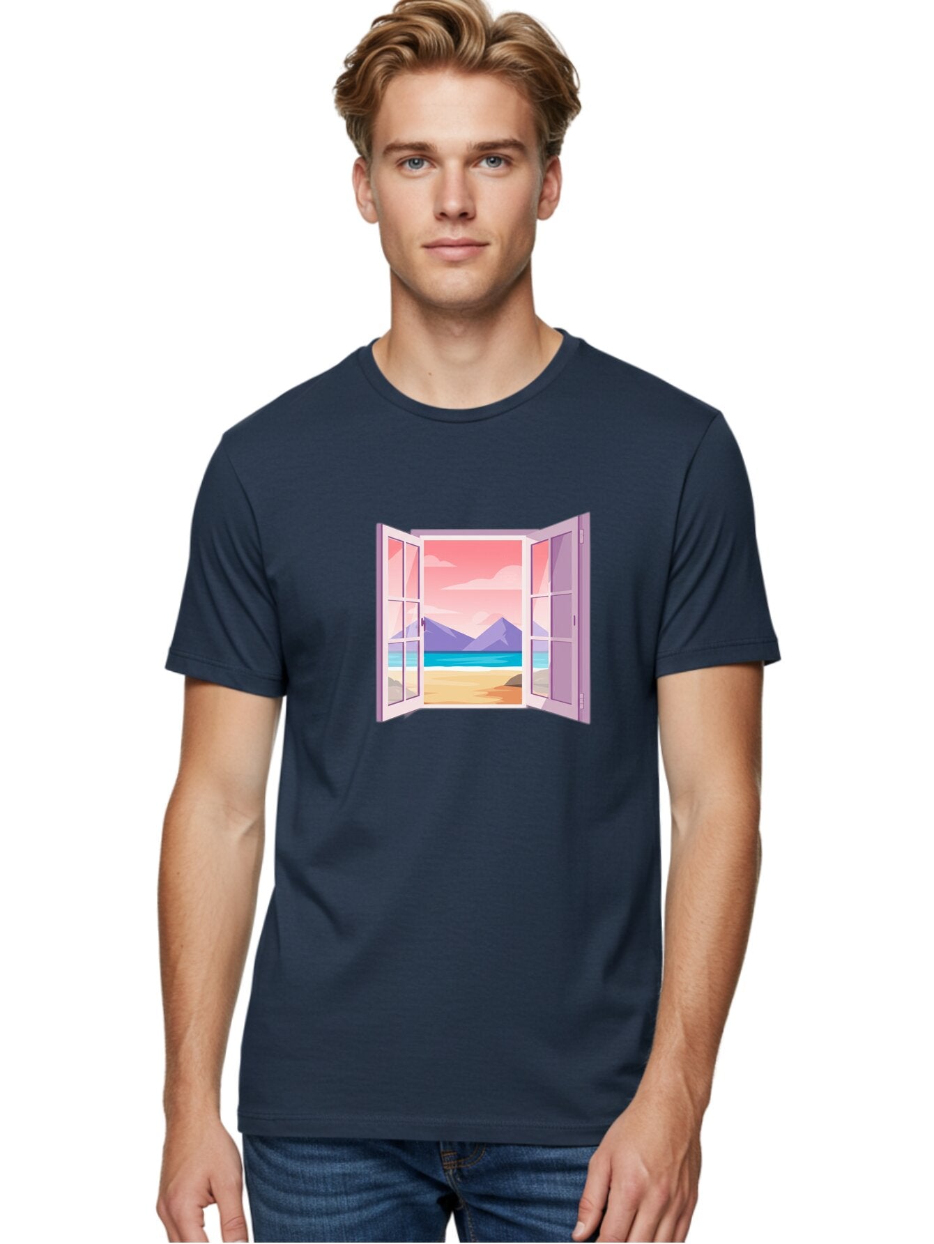 Window-To-Beach Men'S Graphic Tee, 100% Cotton, Comfortable Casual Summer Wear, Machine Washable, Vintage Camera, Old Camera, Antique Camera, Black Camera, Classic Photography, Photography Equipment, Nostalgic Device, Film Camera, Camera Art Baq194 18