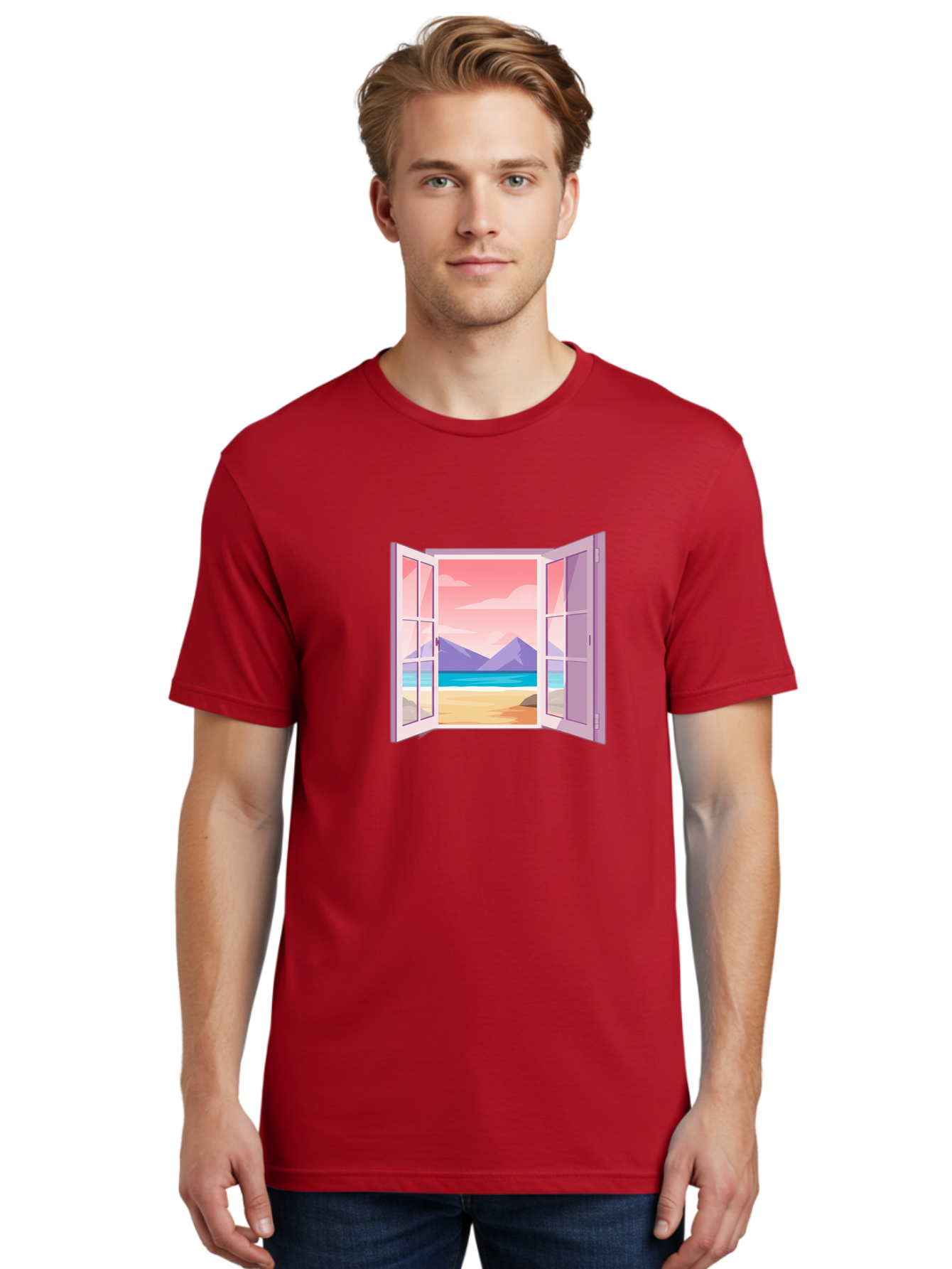 Window-To-Beach Men'S Graphic Tee, 100% Cotton, Comfortable Casual Summer Wear, Machine Washable, Vintage Camera, Old Camera, Antique Camera, Black Camera, Classic Photography, Photography Equipment, Nostalgic Device, Film Camera, Camera Art Baq194 25