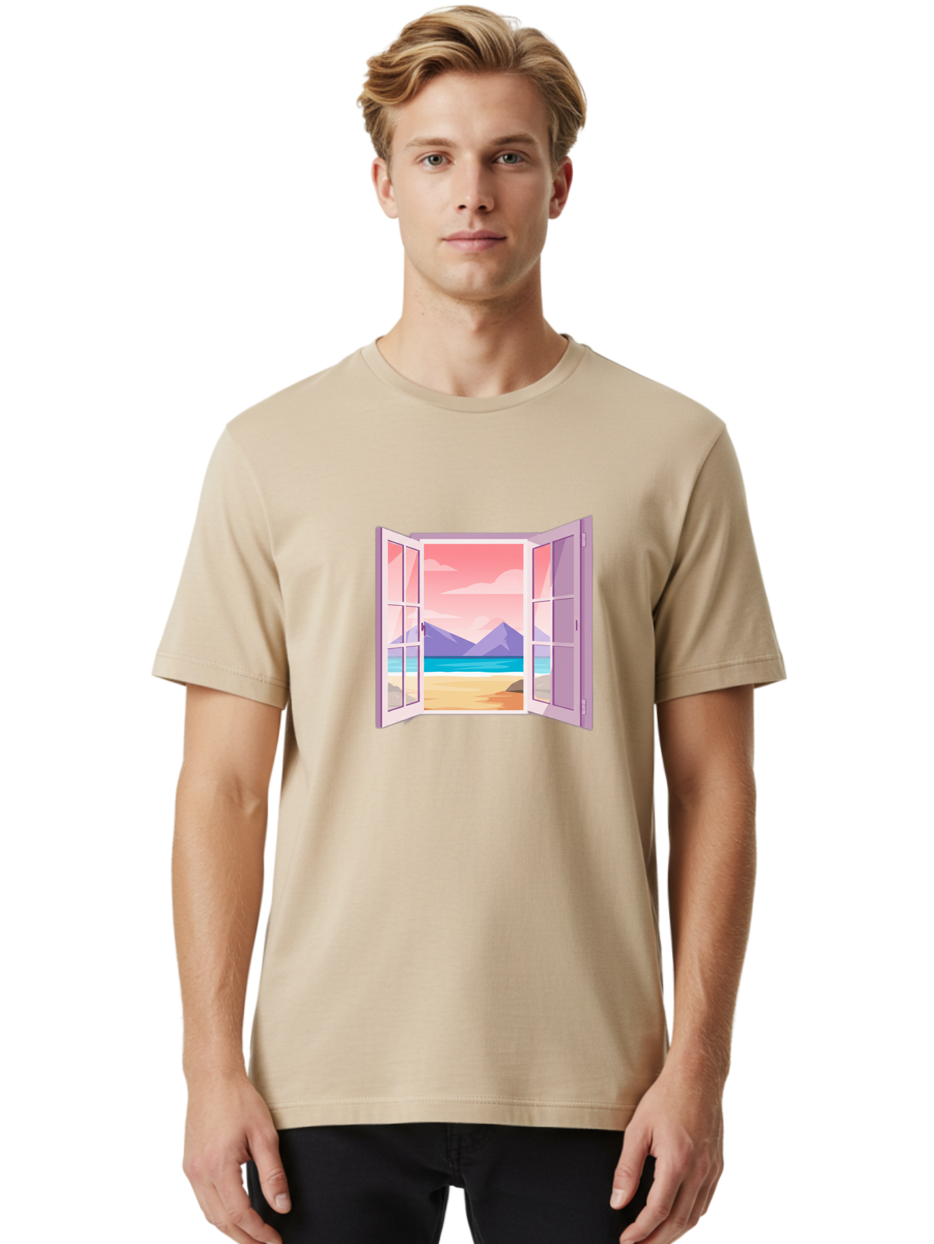 Window-To-Beach Men'S Graphic Tee, 100% Cotton, Comfortable Casual Summer Wear, Machine Washable, Vintage Camera, Old Camera, Antique Camera, Black Camera, Classic Photography, Photography Equipment, Nostalgic Device, Film Camera, Camera Art Baq194 17