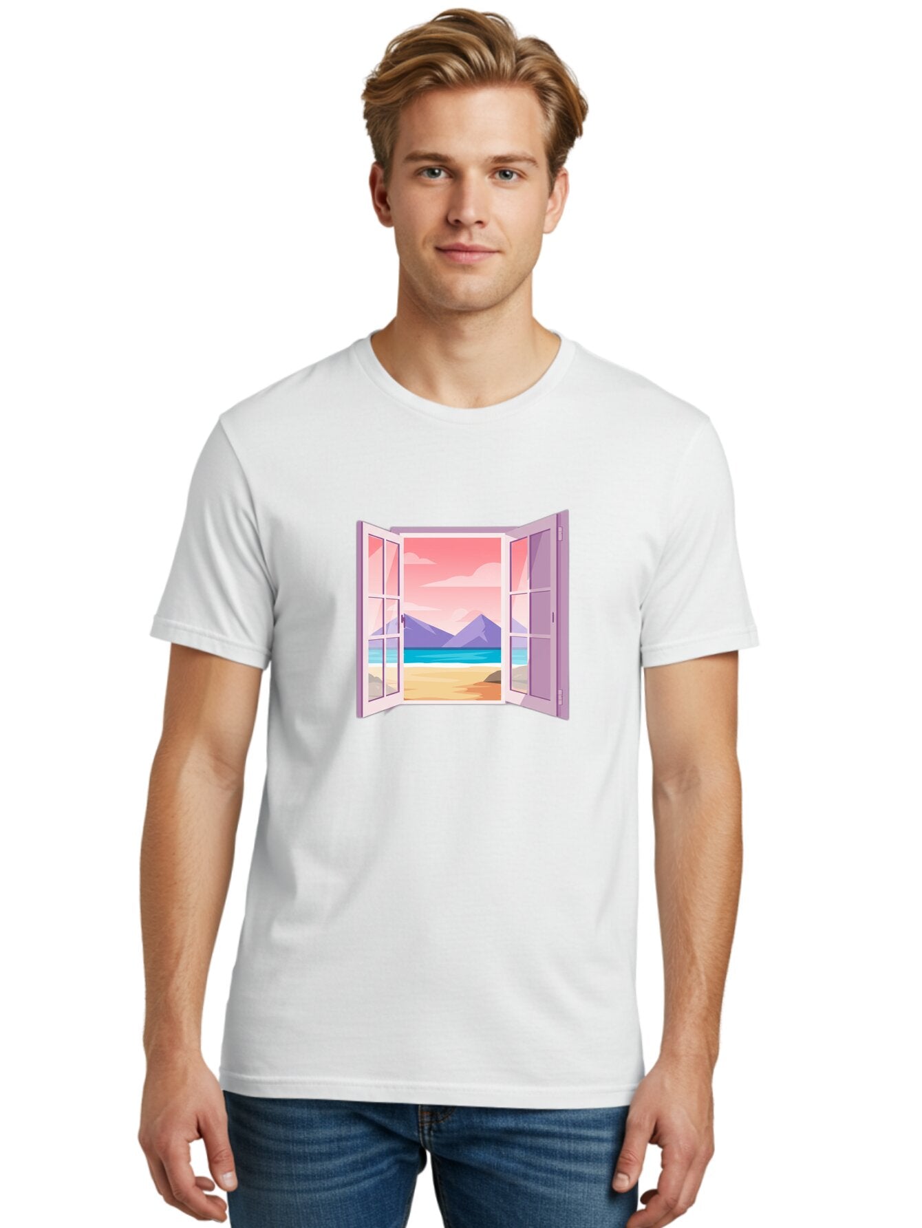 Window-To-Beach Men'S Graphic Tee, 100% Cotton, Comfortable Casual Summer Wear, Machine Washable, Vintage Camera, Old Camera, Antique Camera, Black Camera, Classic Photography, Photography Equipment, Nostalgic Device, Film Camera, Camera Art Baq194 23