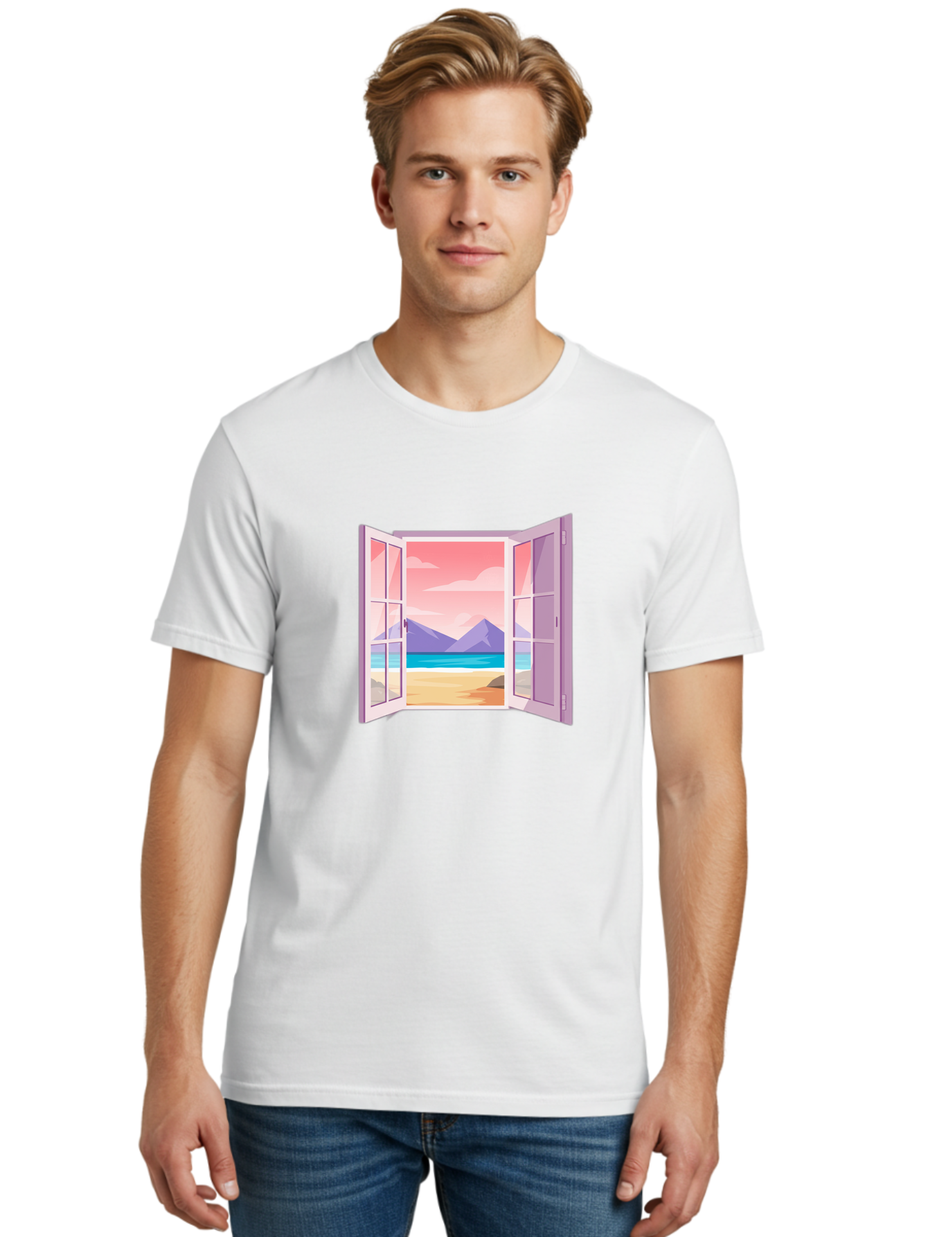 Window-To-Beach Men'S Graphic Tee, 100% Cotton, Comfortable Casual Summer Wear, Machine Washable, Vintage Camera, Old Camera, Antique Camera, Black Camera, Classic Photography, Photography Equipment, Nostalgic Device, Film Camera, Camera Art Baq194 23