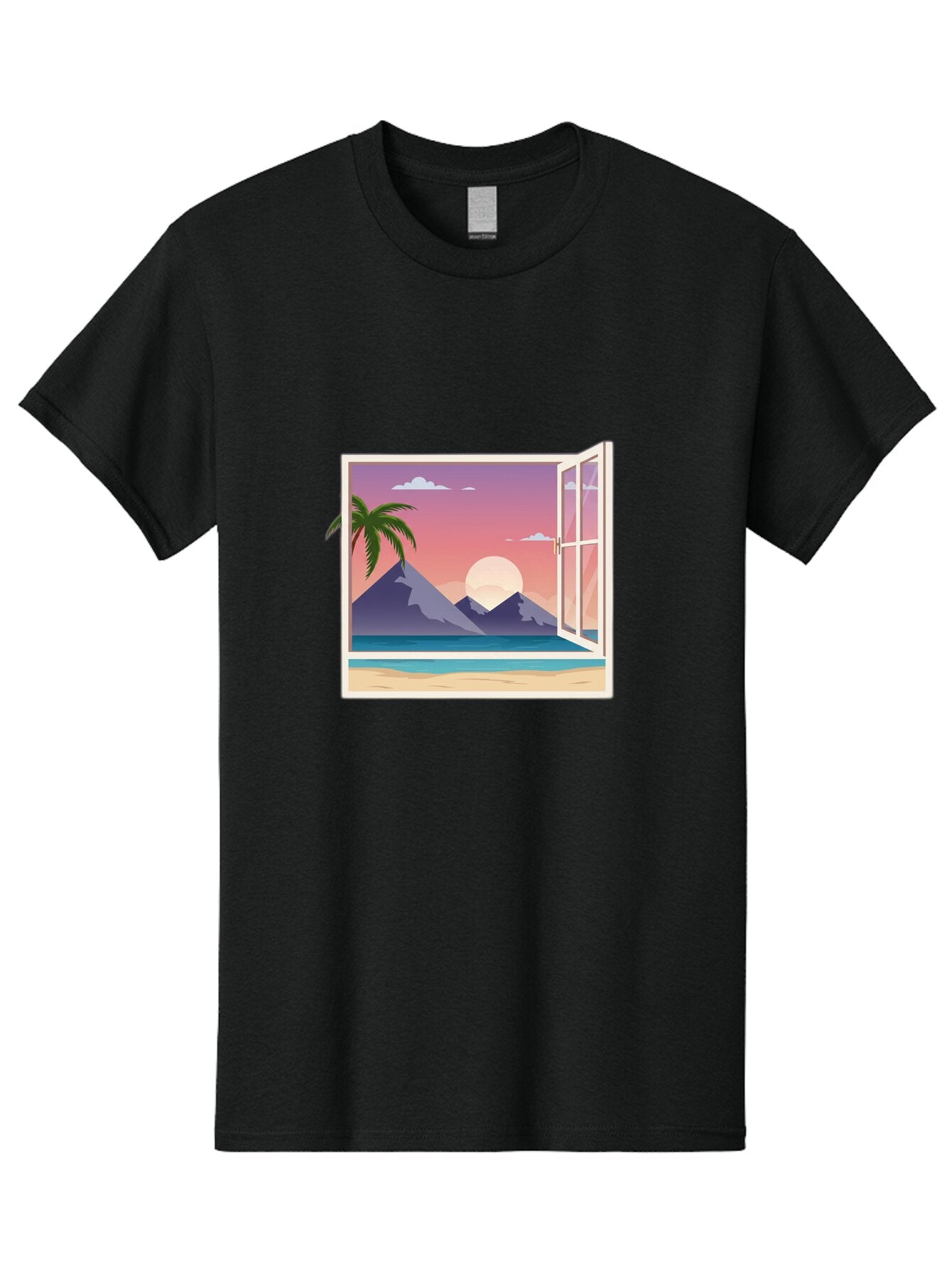 Window-To-Paradise Men'S Graphic Tee, 100% Cotton, Comfortable Casual Summer Wear, Machine Washable, Vintage Camera, Old Camera, Antique Camera, Black Camera, Classic Photography, Photography Equipment, Nostalgic Device, Film Camera, Baq195 9