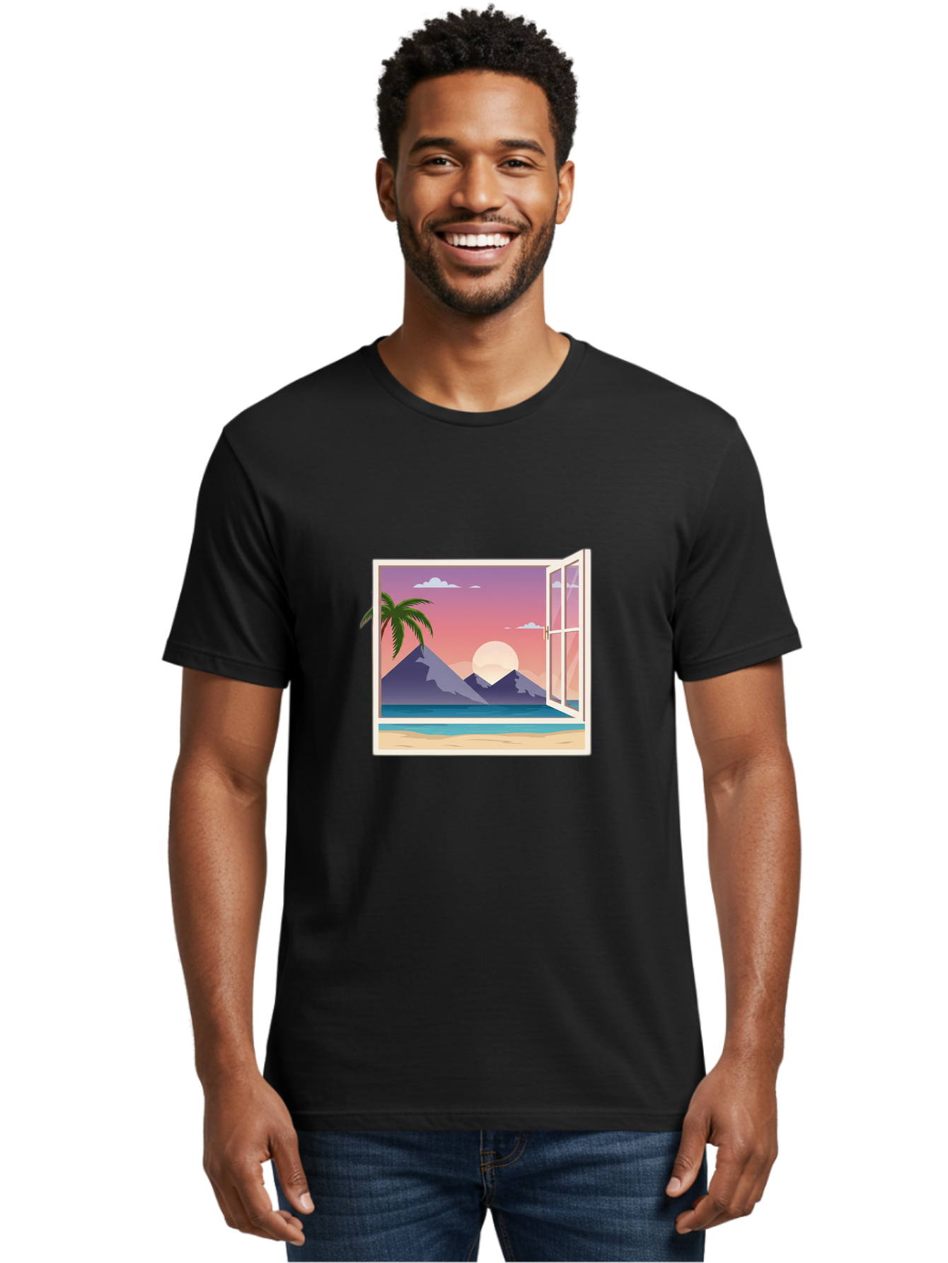 Window-To-Paradise Men'S Graphic Tee, 100% Cotton, Comfortable Casual Summer Wear, Machine Washable, Vintage Camera, Old Camera, Antique Camera, Black Camera, Classic Photography, Photography Equipment, Nostalgic Device, Film Camera, Baq195 21