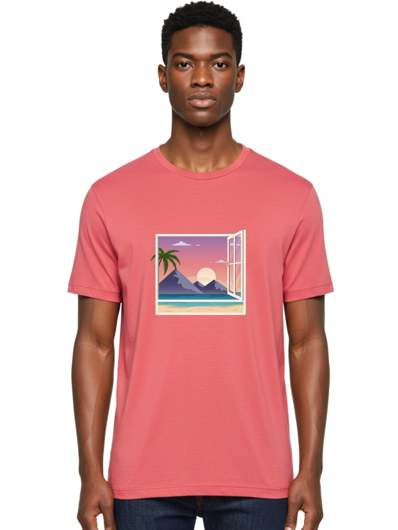 Window-To-Paradise Men'S Graphic Tee, 100% Cotton, Comfortable Casual Summer Wear, Machine Washable, Vintage Camera, Old Camera, Antique Camera, Black Camera, Classic Photography, Photography Equipment, Nostalgic Device, Film Camera, Baq195 30