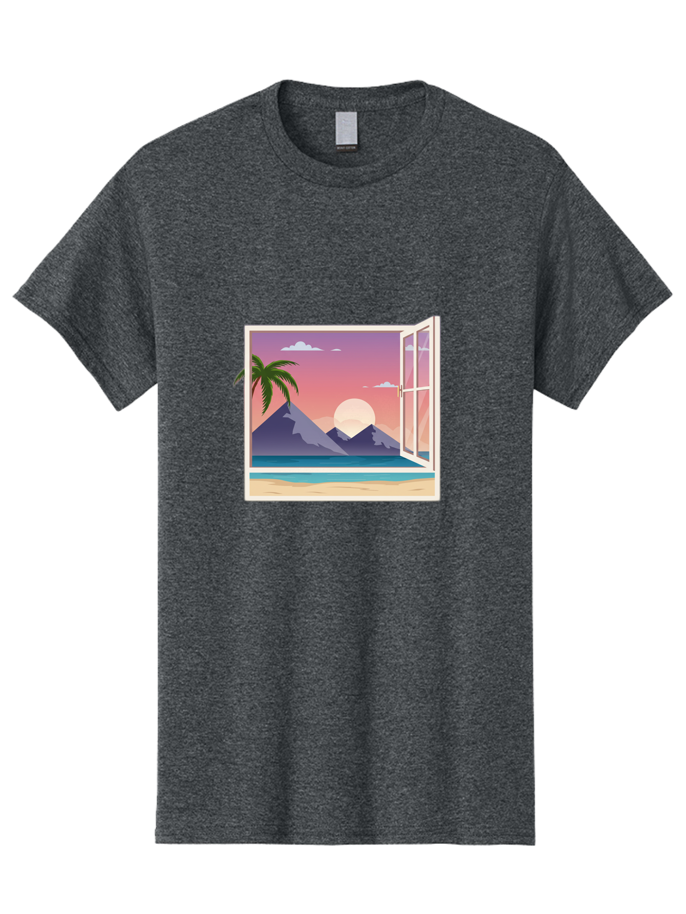 Window-To-Paradise Men'S Graphic Tee, 100% Cotton, Comfortable Casual Summer Wear, Machine Washable, Vintage Camera, Old Camera, Antique Camera, Black Camera, Classic Photography, Photography Equipment, Nostalgic Device, Film Camera, Baq195