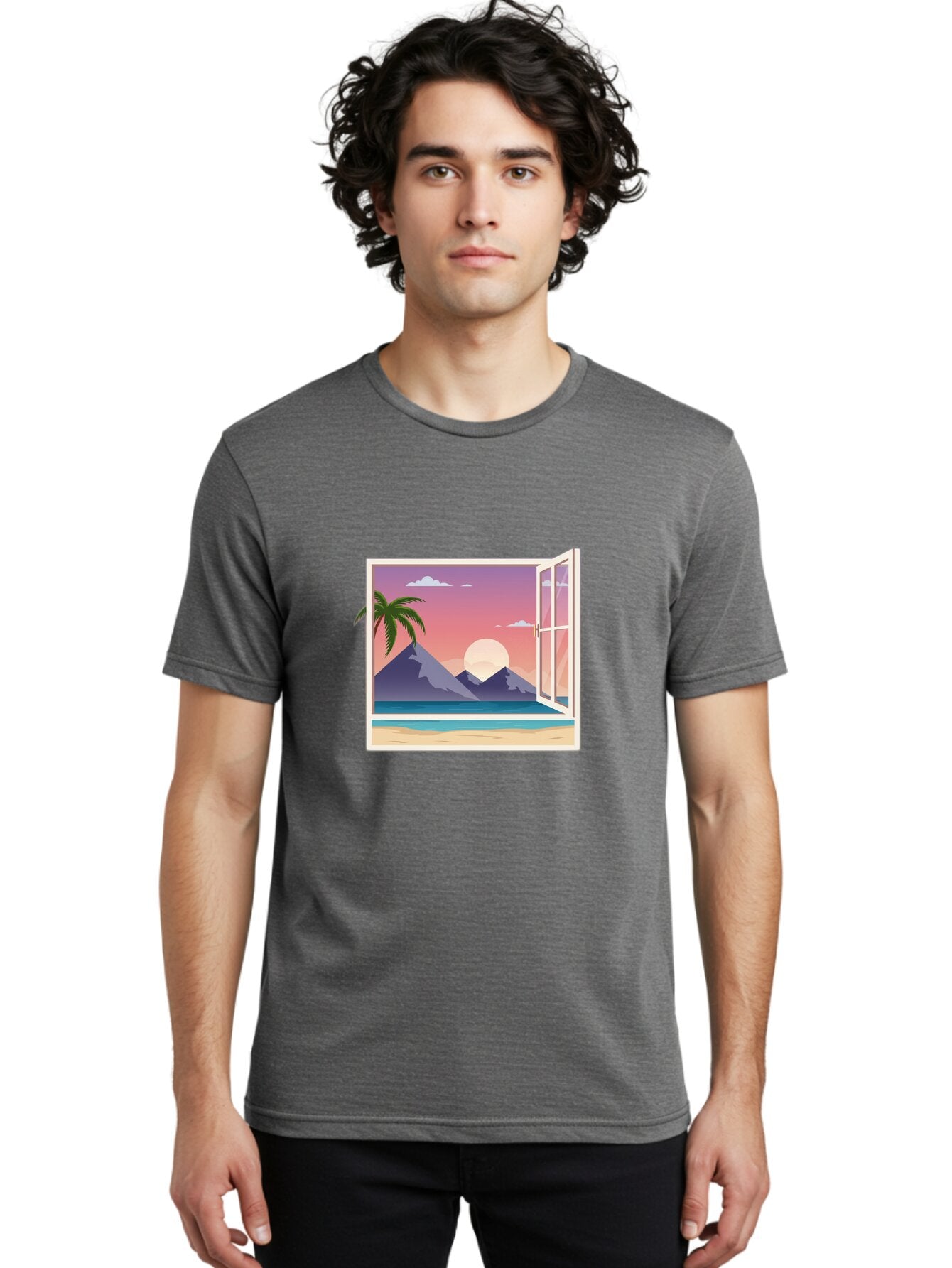 Window-To-Paradise Men'S Graphic Tee, 100% Cotton, Comfortable Casual Summer Wear, Machine Washable, Vintage Camera, Old Camera, Antique Camera, Black Camera, Classic Photography, Photography Equipment, Nostalgic Device, Film Camera, Baq195 18