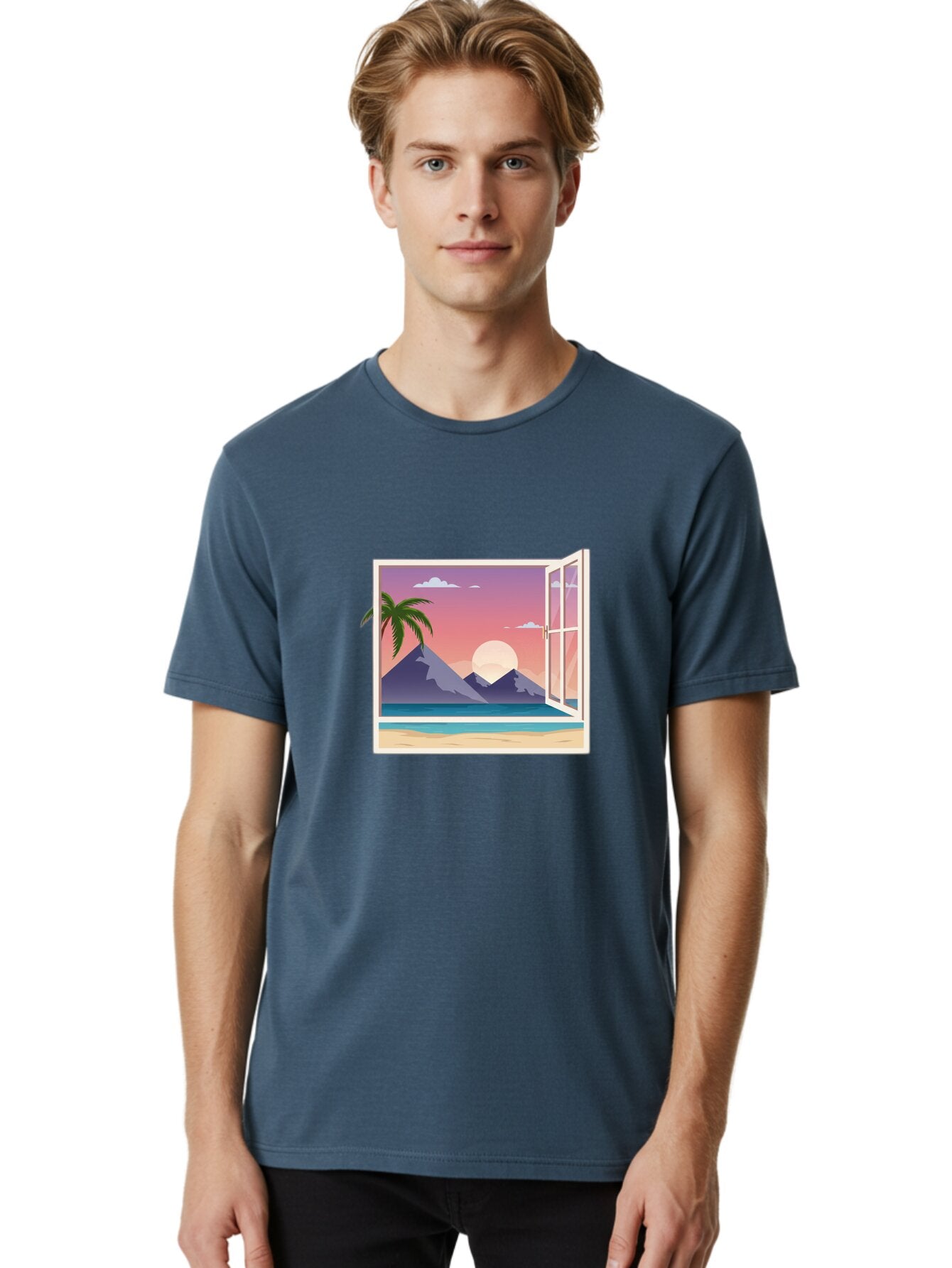 Window-To-Paradise Men'S Graphic Tee, 100% Cotton, Comfortable Casual Summer Wear, Machine Washable, Vintage Camera, Old Camera, Antique Camera, Black Camera, Classic Photography, Photography Equipment, Nostalgic Device, Film Camera, Baq195 29