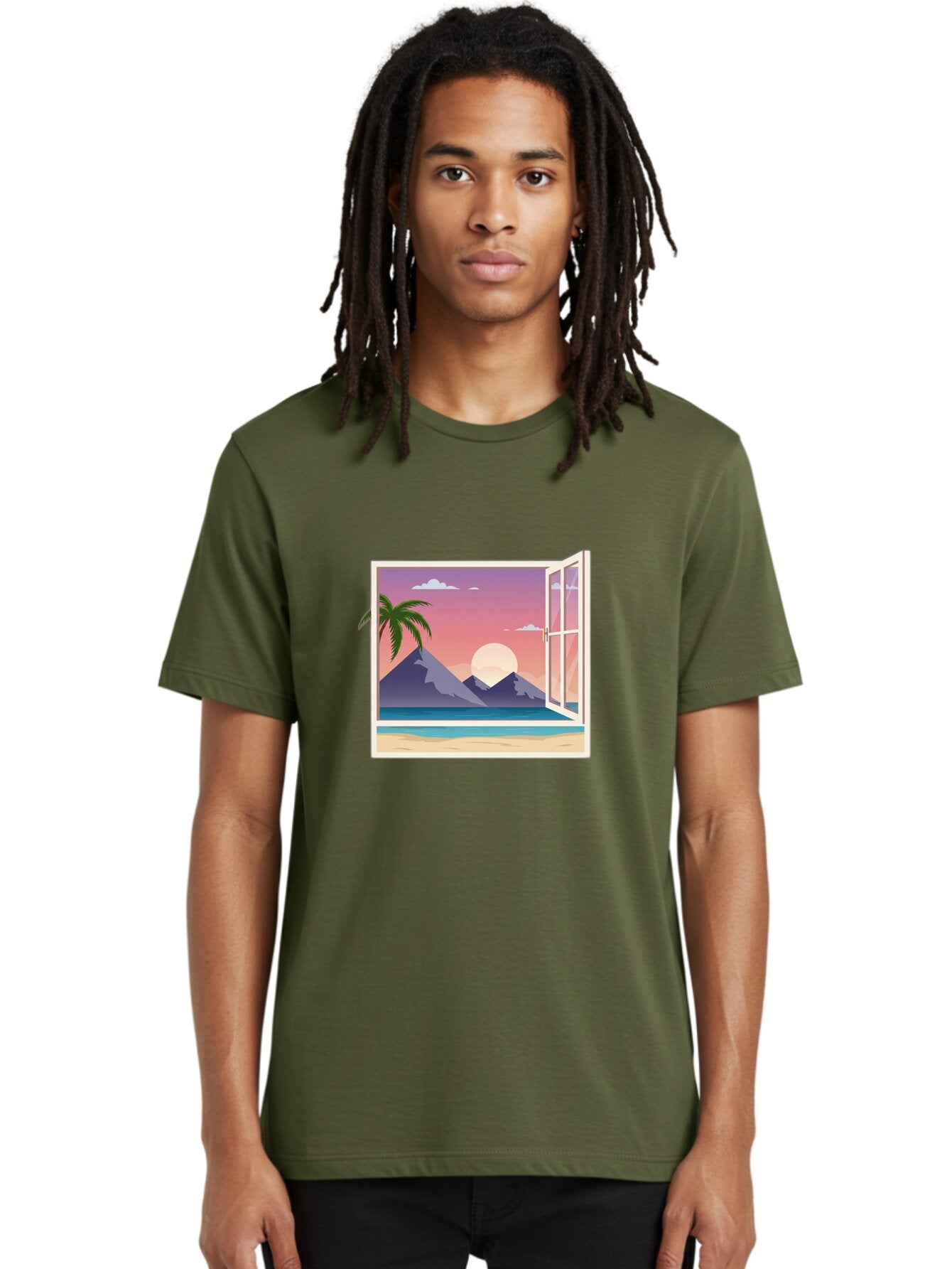 Window-To-Paradise Men'S Graphic Tee, 100% Cotton, Comfortable Casual Summer Wear, Machine Washable, Vintage Camera, Old Camera, Antique Camera, Black Camera, Classic Photography, Photography Equipment, Nostalgic Device, Film Camera, Baq195 27
