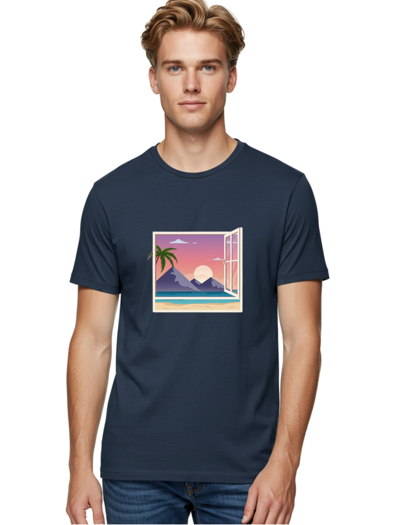 Window-To-Paradise Men'S Graphic Tee, 100% Cotton, Comfortable Casual Summer Wear, Machine Washable, Vintage Camera, Old Camera, Antique Camera, Black Camera, Classic Photography, Photography Equipment, Nostalgic Device, Film Camera, Baq195 20