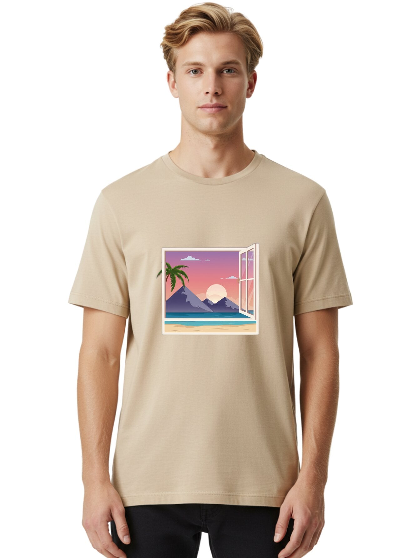 Window-To-Paradise Men'S Graphic Tee, 100% Cotton, Comfortable Casual Summer Wear, Machine Washable, Vintage Camera, Old Camera, Antique Camera, Black Camera, Classic Photography, Photography Equipment, Nostalgic Device, Film Camera, Baq195 21