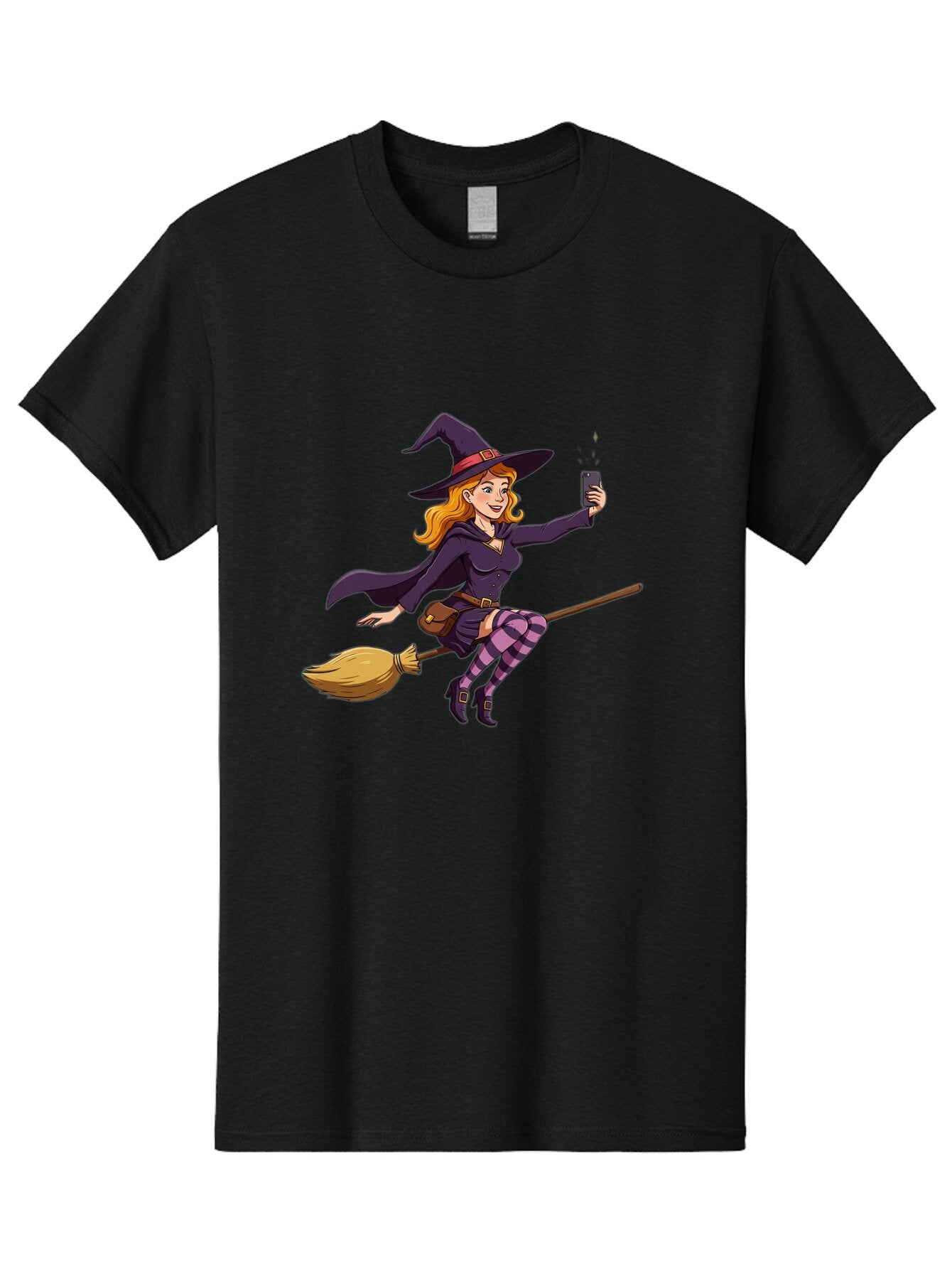 Witch-Flying-On-Broomstick-2 Men'S Graphic Tee, 100% Cotton, Comfortable Casual Summer Wear, Machine Washable, Vintage Camera, Old Camera, Antique Camera, Black Camera, Classic Photography, Photography Equipment, Nostalgic Device, Film Camera, Baq200 11