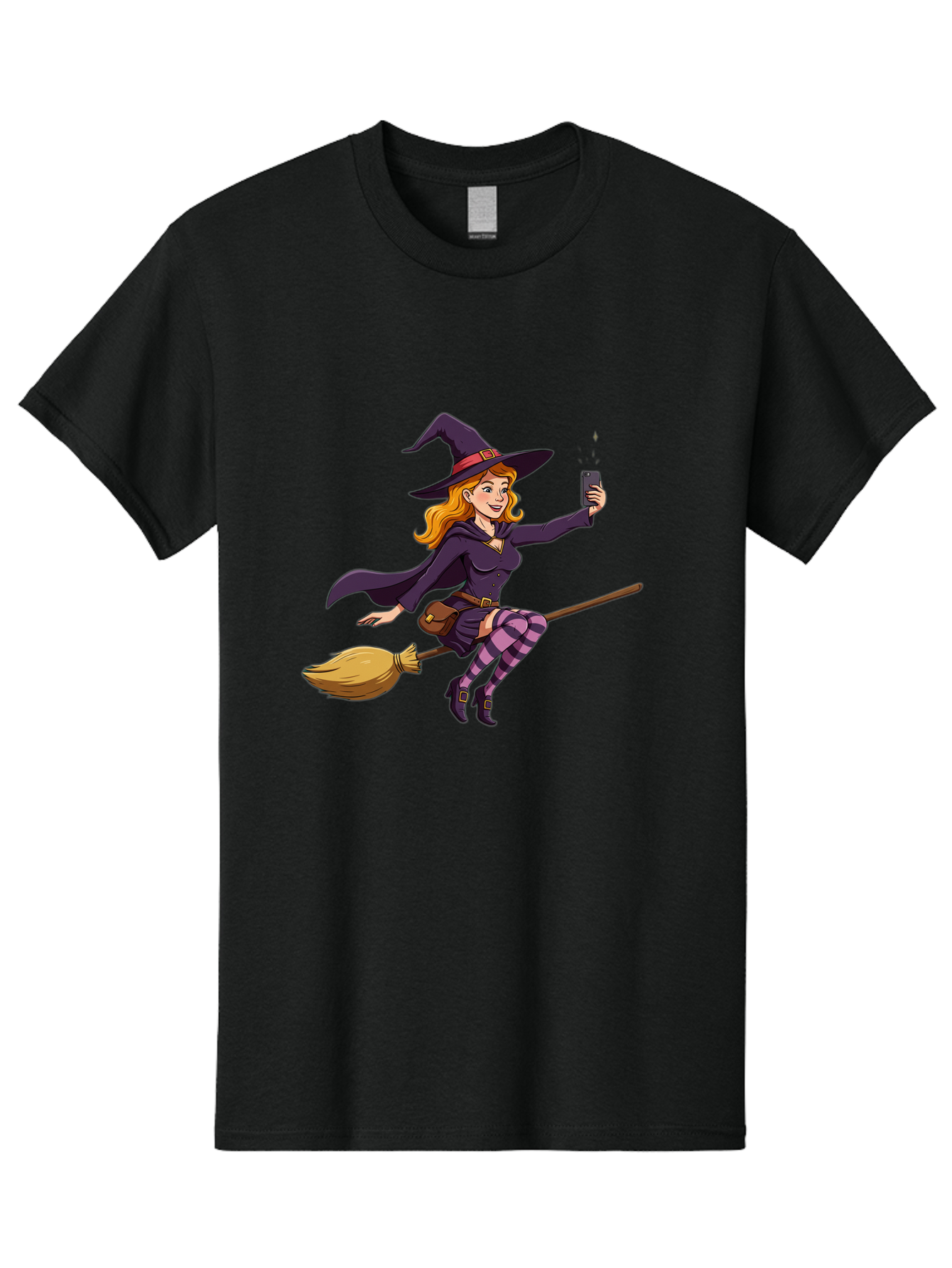 Witch-Flying-On-Broomstick-2 Men'S Graphic Tee, 100% Cotton, Comfortable Casual Summer Wear, Machine Washable, Vintage Camera, Old Camera, Antique Camera, Black Camera, Classic Photography, Photography Equipment, Nostalgic Device, Film Camera, Baq200 10