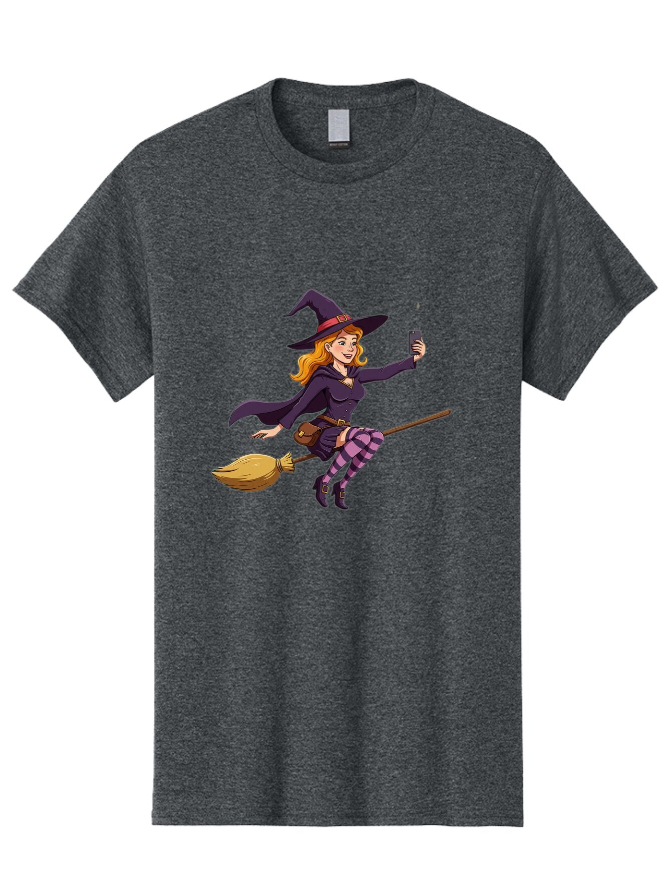 Witch-Flying-On-Broomstick-2 Men'S Graphic Tee, 100% Cotton, Comfortable Casual Summer Wear, Machine Washable, Vintage Camera, Old Camera, Antique Camera, Black Camera, Classic Photography, Photography Equipment, Nostalgic Device, Film Camera, Baq200 2