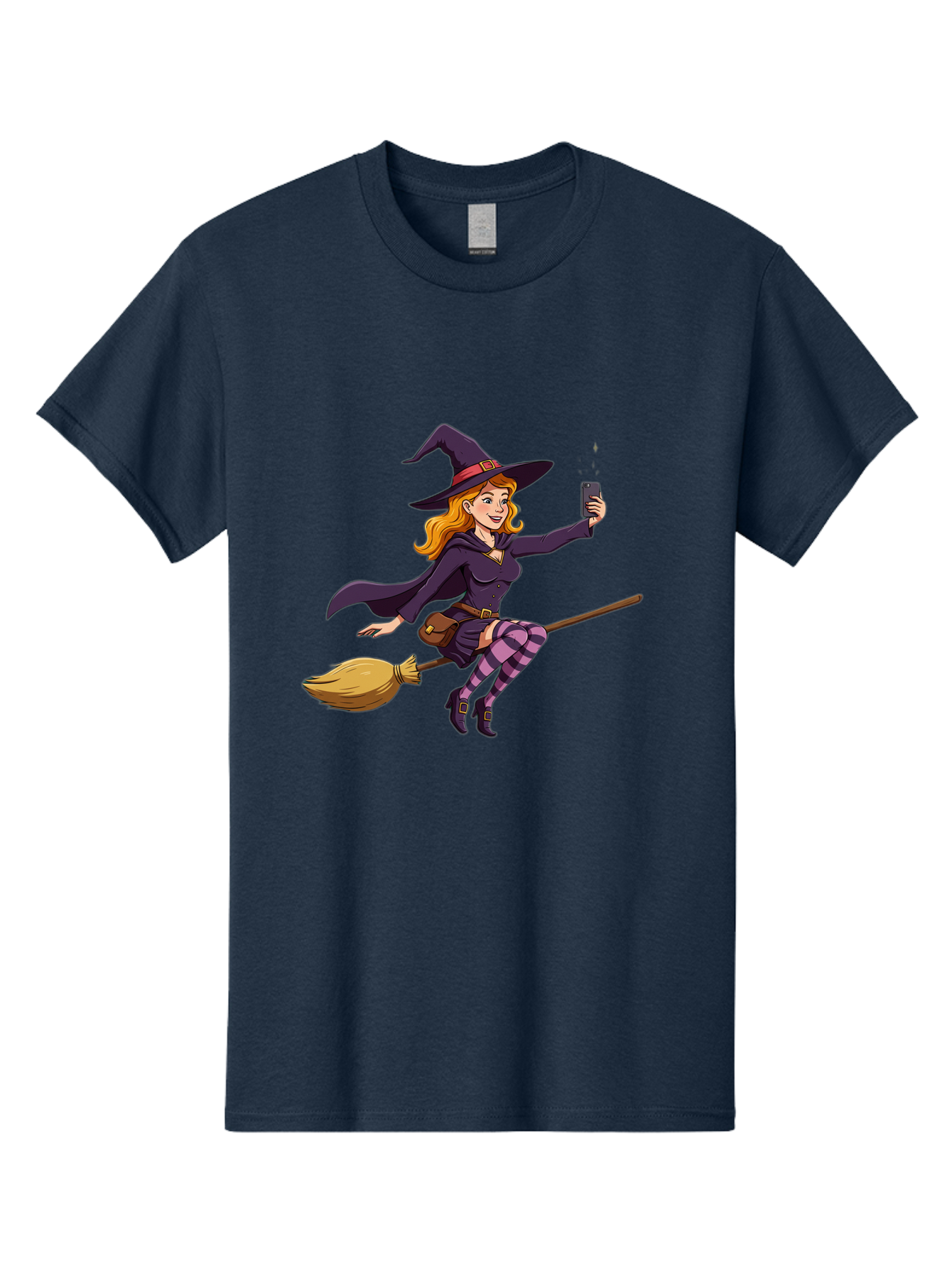 Witch-Flying-On-Broomstick-2 Men'S Graphic Tee, 100% Cotton, Comfortable Casual Summer Wear, Machine Washable, Vintage Camera, Old Camera, Antique Camera, Black Camera, Classic Photography, Photography Equipment, Nostalgic Device, Film Camera, Baq200 14