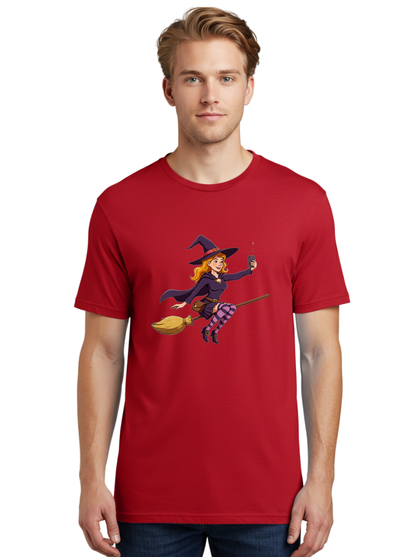 Witch-Flying-On-Broomstick-2 Men'S Graphic Tee, 100% Cotton, Comfortable Casual Summer Wear, Machine Washable, Vintage Camera, Old Camera, Antique Camera, Black Camera, Classic Photography, Photography Equipment, Nostalgic Device, Film Camera, Baq200 27