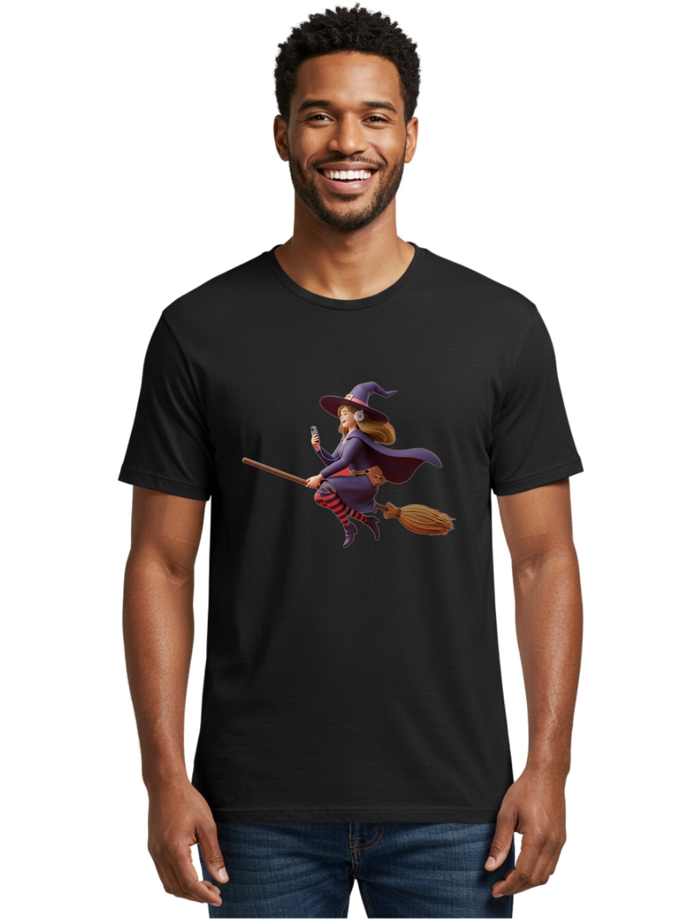 Witch-Flying-On-Broomstick-4 Men'S Graphic Tee, 100% Cotton, Comfortable Casual Summer Wear, Machine Washable, Vintage Camera, Old Camera, Antique Camera, Black Camera, Classic Photography, Photography Equipment, Nostalgic Device, Film Camera, Baq202 17