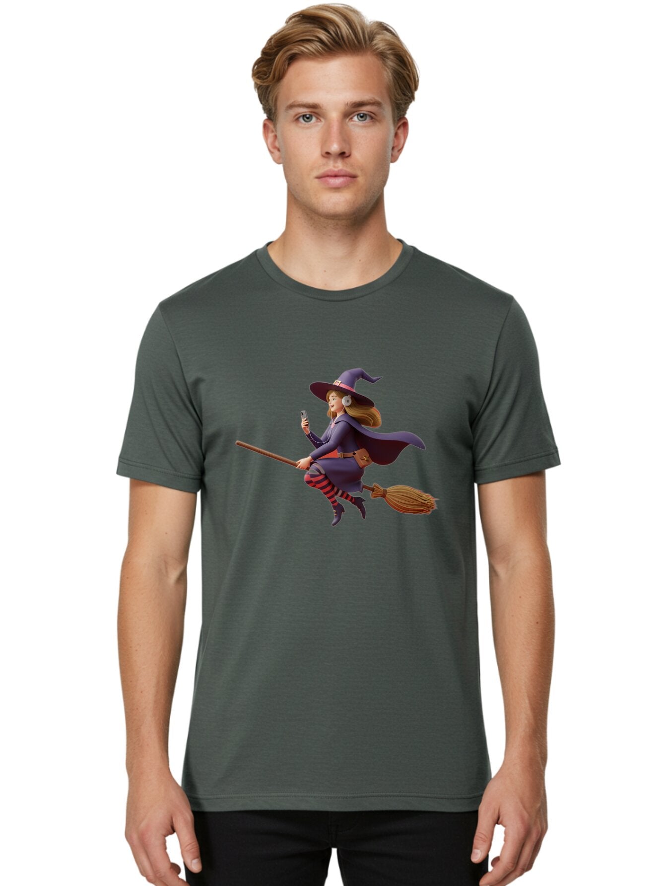 Witch-Flying-On-Broomstick-4 Men'S Graphic Tee, 100% Cotton, Comfortable Casual Summer Wear, Machine Washable, Vintage Camera, Old Camera, Antique Camera, Black Camera, Classic Photography, Photography Equipment, Nostalgic Device, Film Camera, Baq202 22