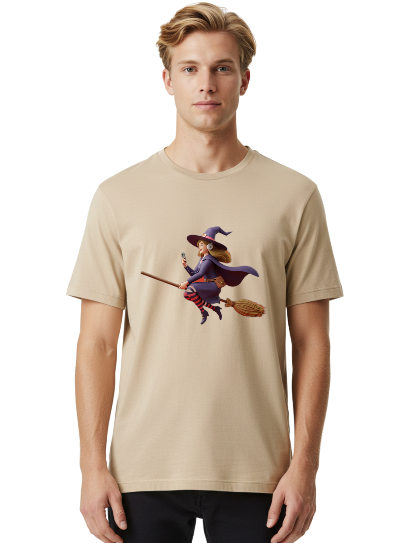 Witch-Flying-On-Broomstick-4 Men'S Graphic Tee, 100% Cotton, Comfortable Casual Summer Wear, Machine Washable, Vintage Camera, Old Camera, Antique Camera, Black Camera, Classic Photography, Photography Equipment, Nostalgic Device, Film Camera, Baq202 19