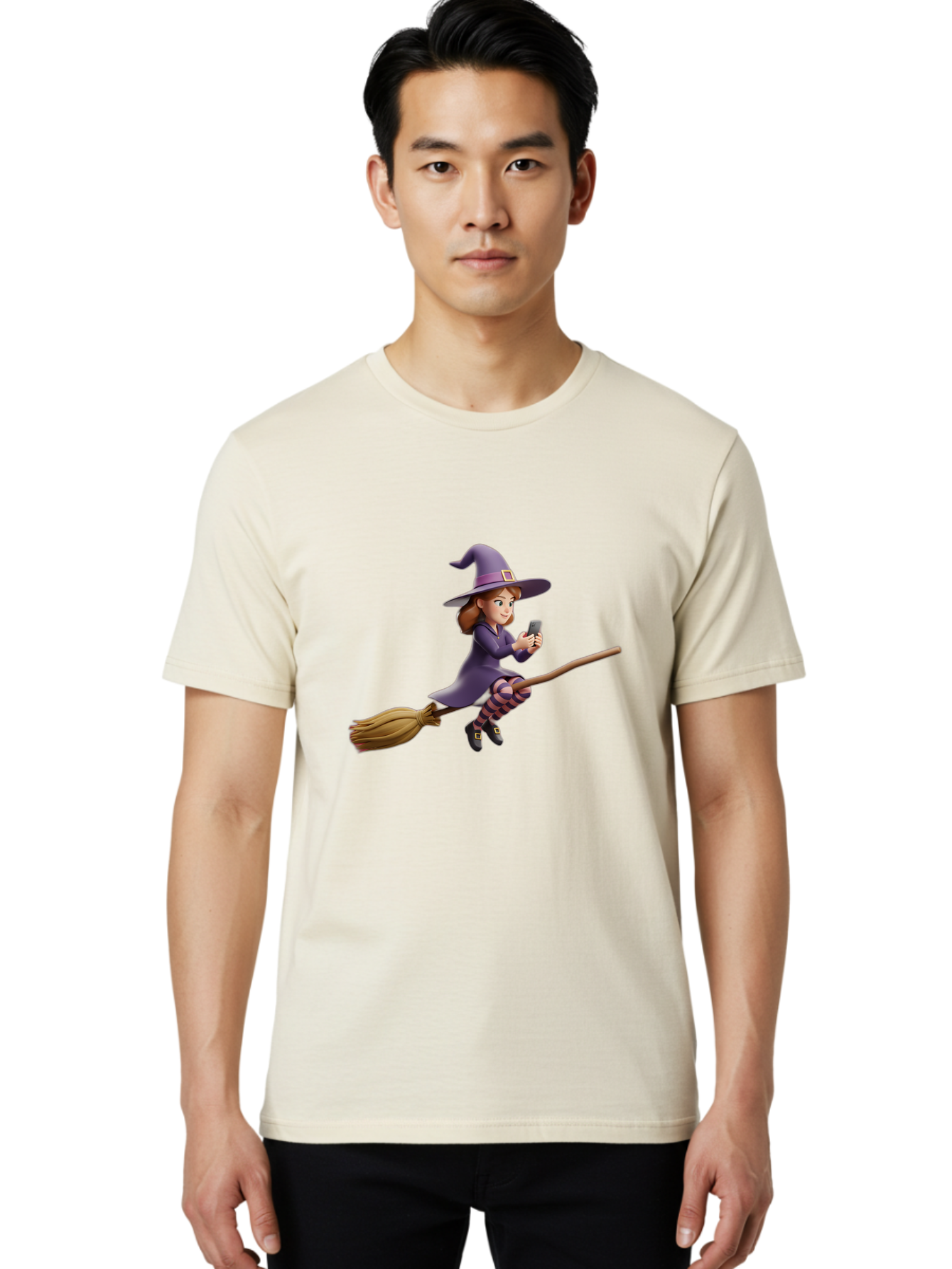 Witch-Flying-On-Broomstick-6 Men'S Graphic Tee, 100% Cotton, Comfortable Casual Summer Wear, Machine Washable, Vintage Camera, Old Camera, Antique Camera, Black Camera, Classic Photography, Photography Equipment, Nostalgic Device, Film Camera, Baq204 25