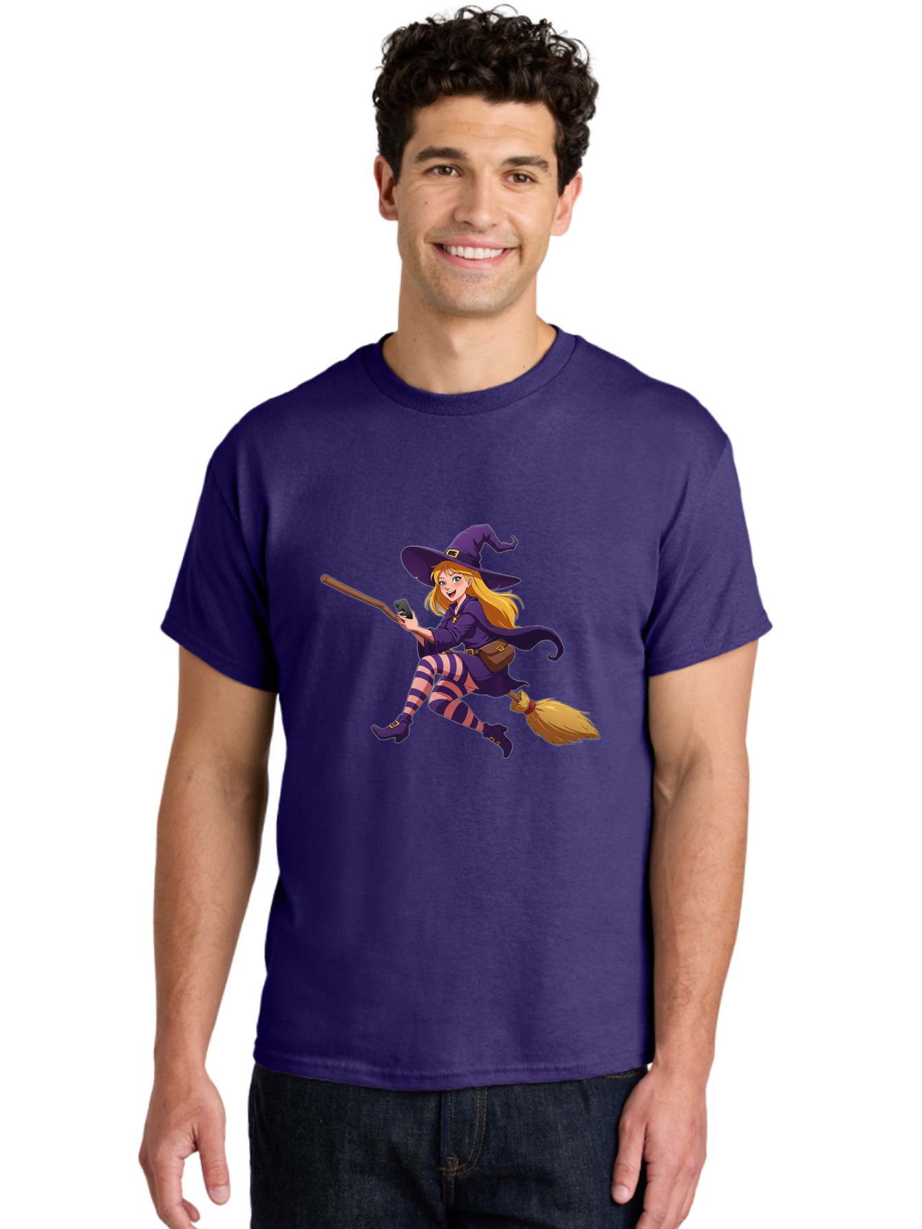 Witch-Flying-On-Broomstick Men'S Graphic Tee, 100% Cotton, Comfortable Casual Summer Wear, Machine Washable, Vintage Camera, Old Camera, Antique Camera, Black Camera, Classic Photography, Photography Equipment, Nostalgic Device, Film Camera, Baq206 17
