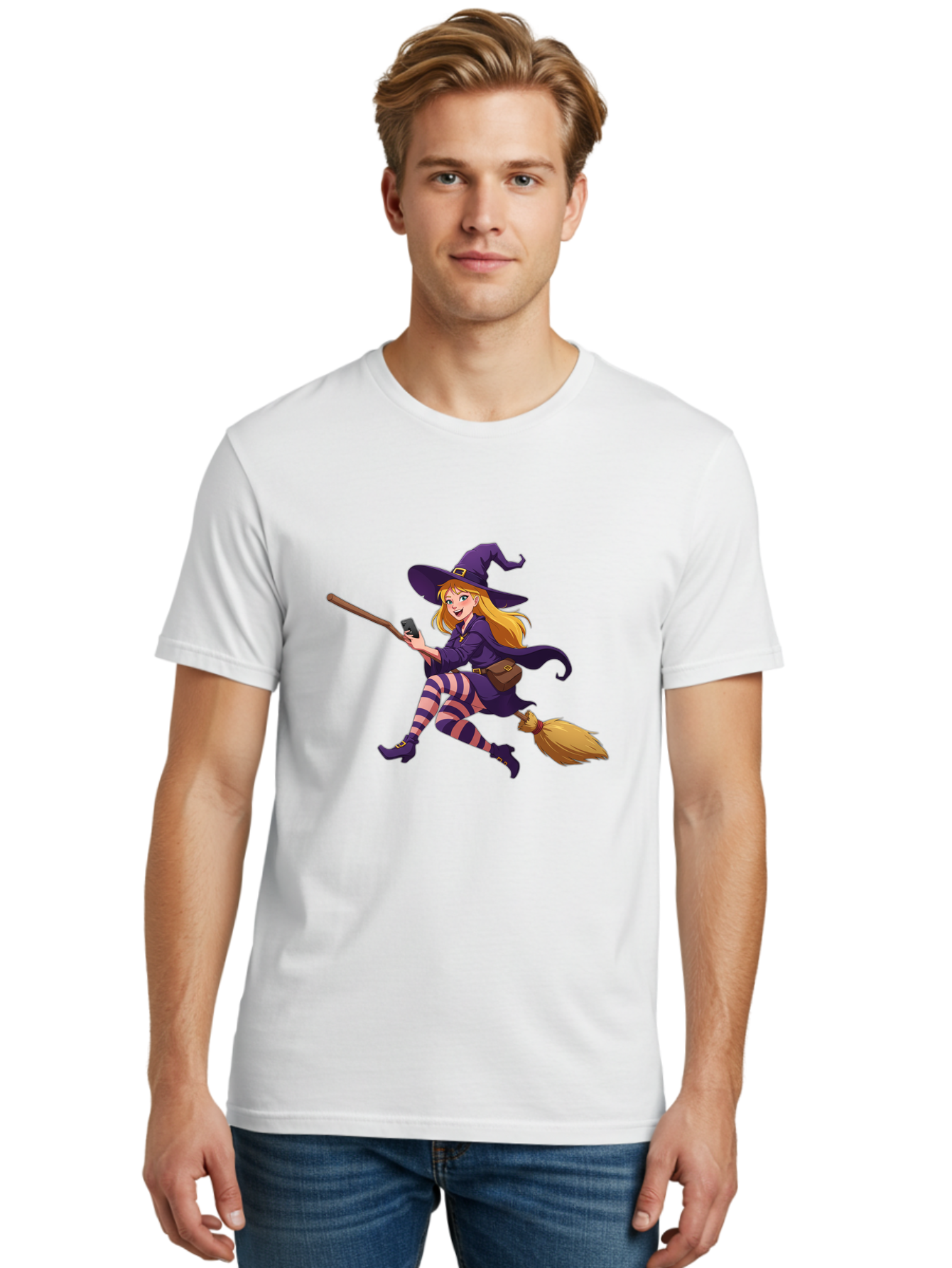 Witch-Flying-On-Broomstick Men'S Graphic Tee, 100% Cotton, Comfortable Casual Summer Wear, Machine Washable, Vintage Camera, Old Camera, Antique Camera, Black Camera, Classic Photography, Photography Equipment, Nostalgic Device, Film Camera, Baq206 18