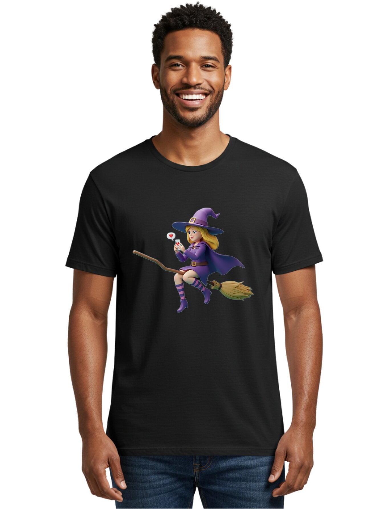 Witch-On-Broomstick-1 Men'S Graphic Tee, 100% Cotton, Comfortable Casual Summer Wear, Machine Washable, Vintage Camera, Old Camera, Antique Camera, Black Camera, Classic Photography, Photography Equipment, Nostalgic Device, Film Camera, Baq208 17